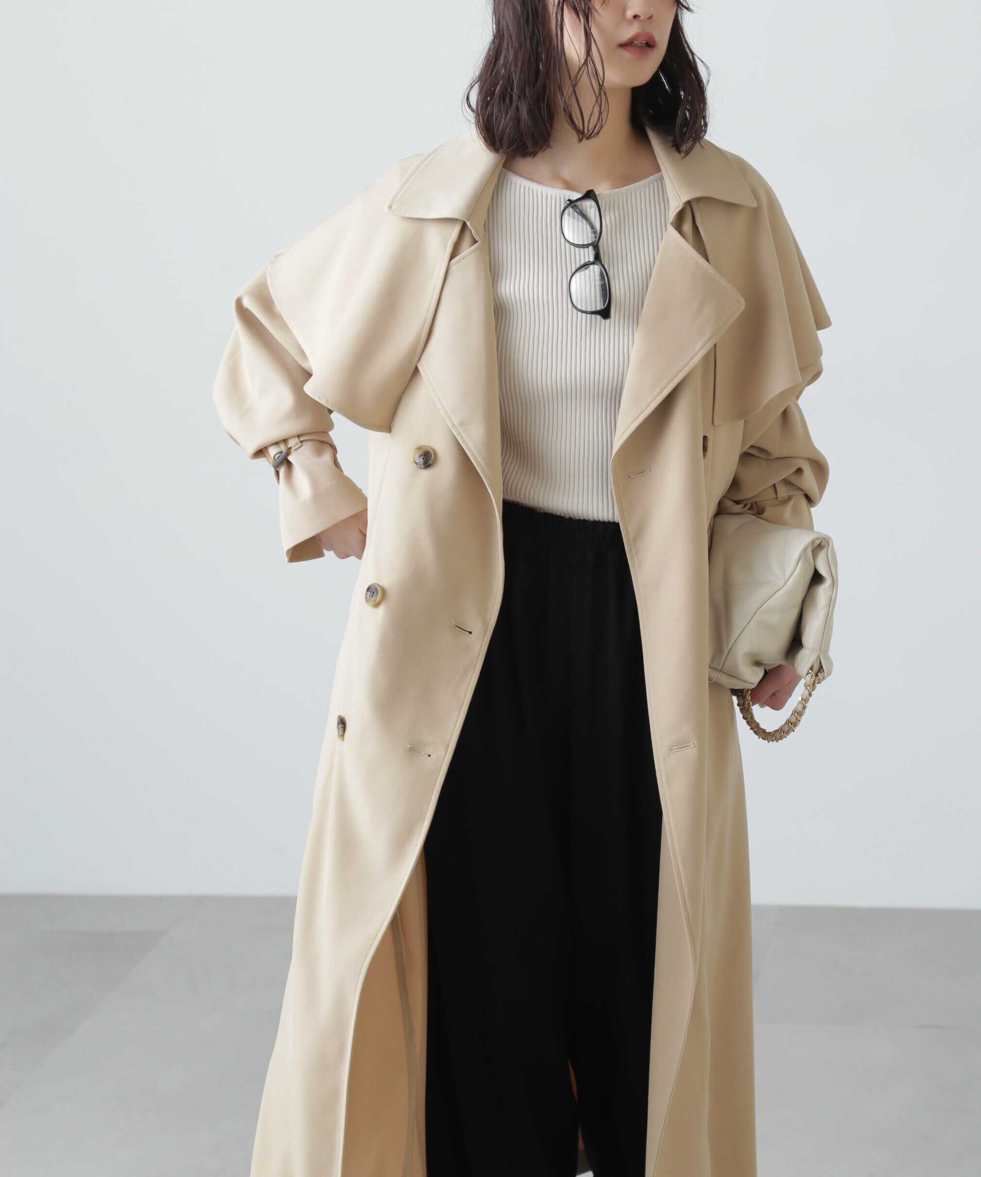  「ケープ付きロングトレンチコート」|その他|