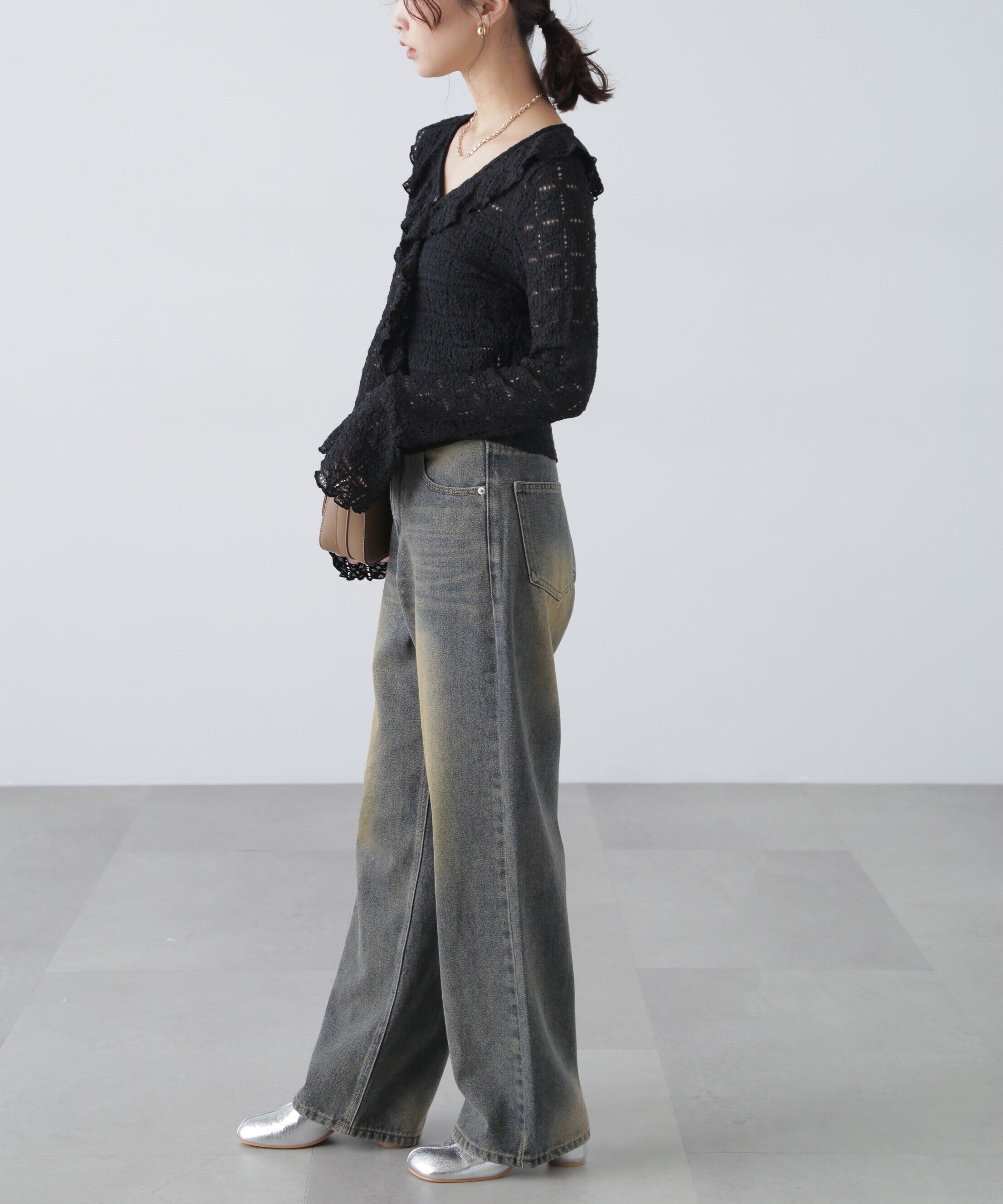  「ブラストオーバーダイワイドストレートデニムパンツ」|その他|