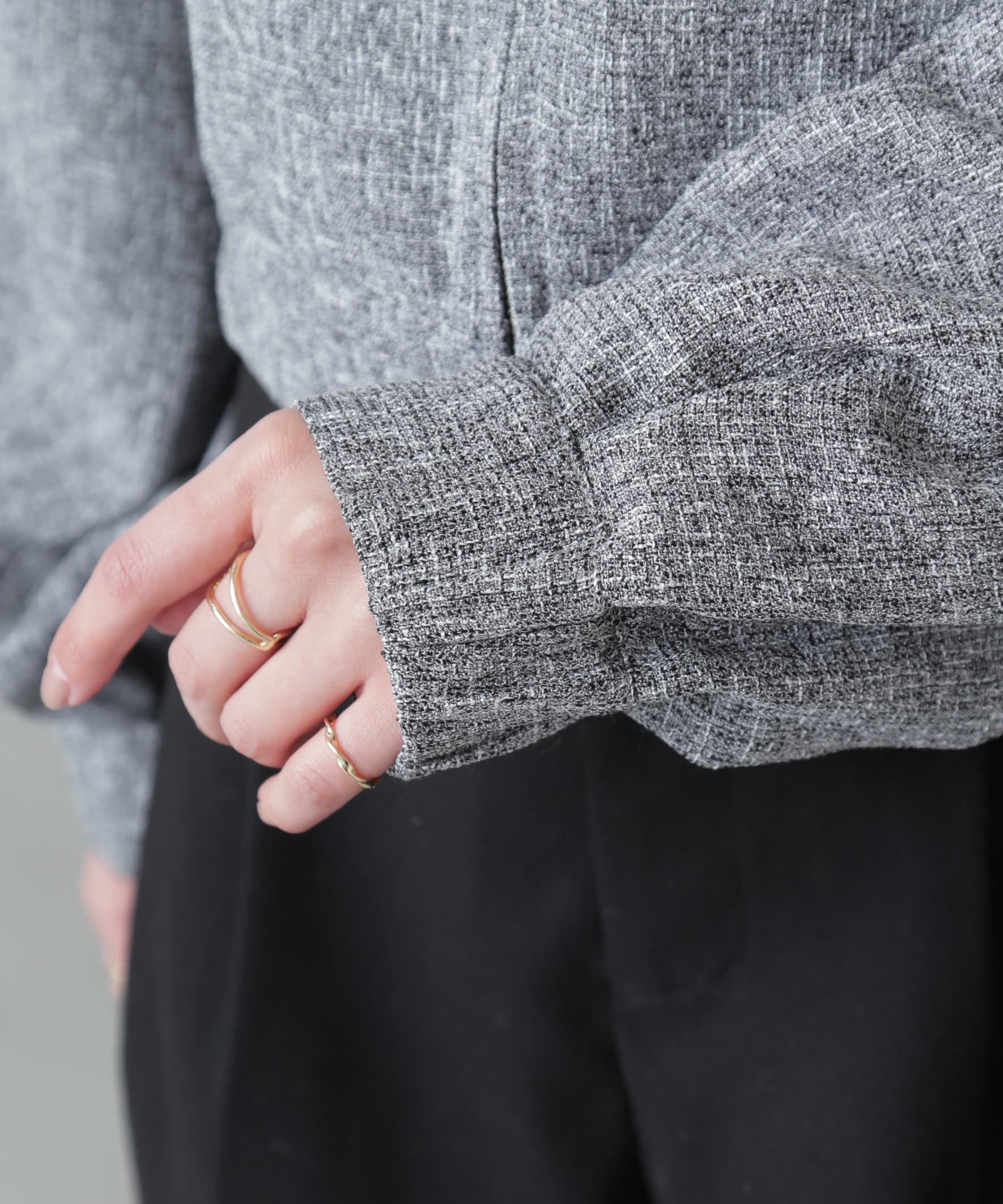  「ツイードジップブルゾン」|ブルゾン・スタジャン|