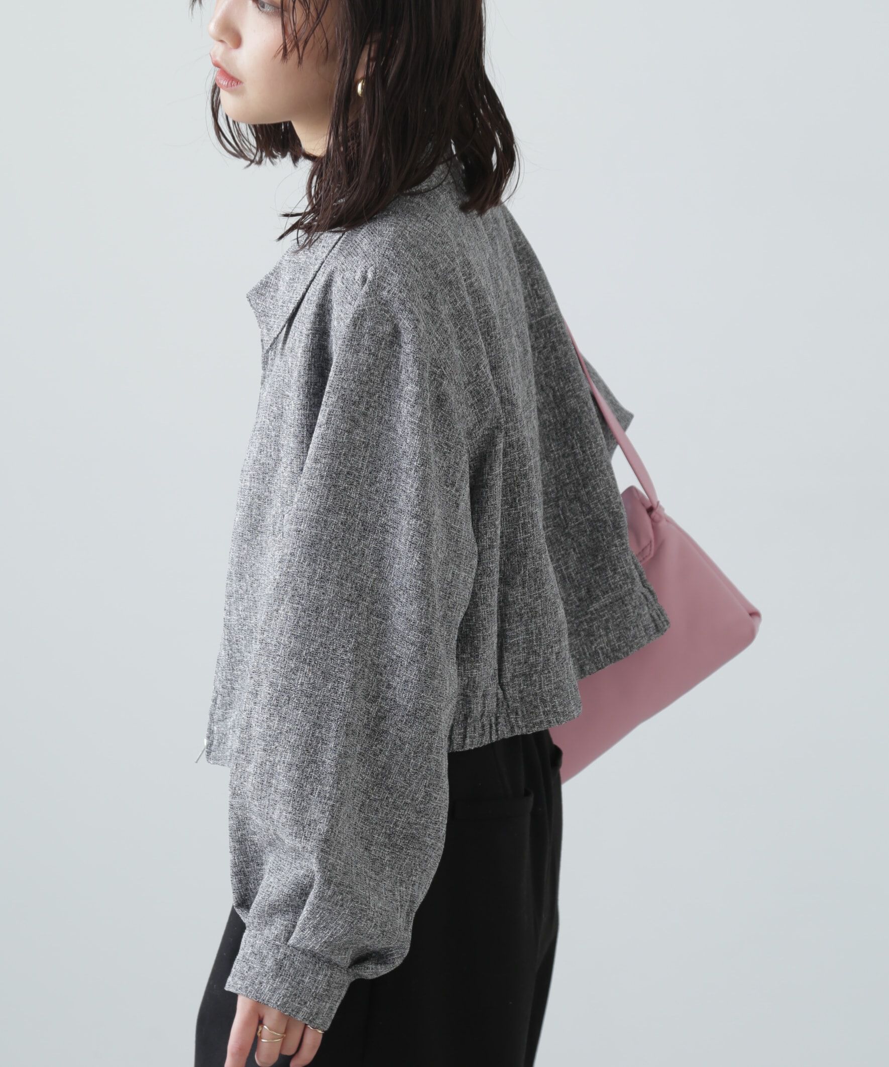  「ツイードジップブルゾン」|ブルゾン・スタジャン|