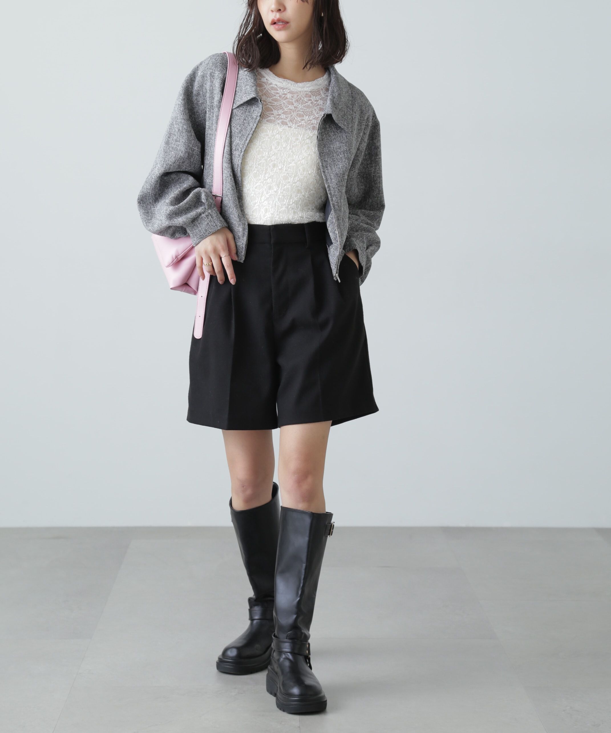  「ツイードジップブルゾン」|ブルゾン・スタジャン|