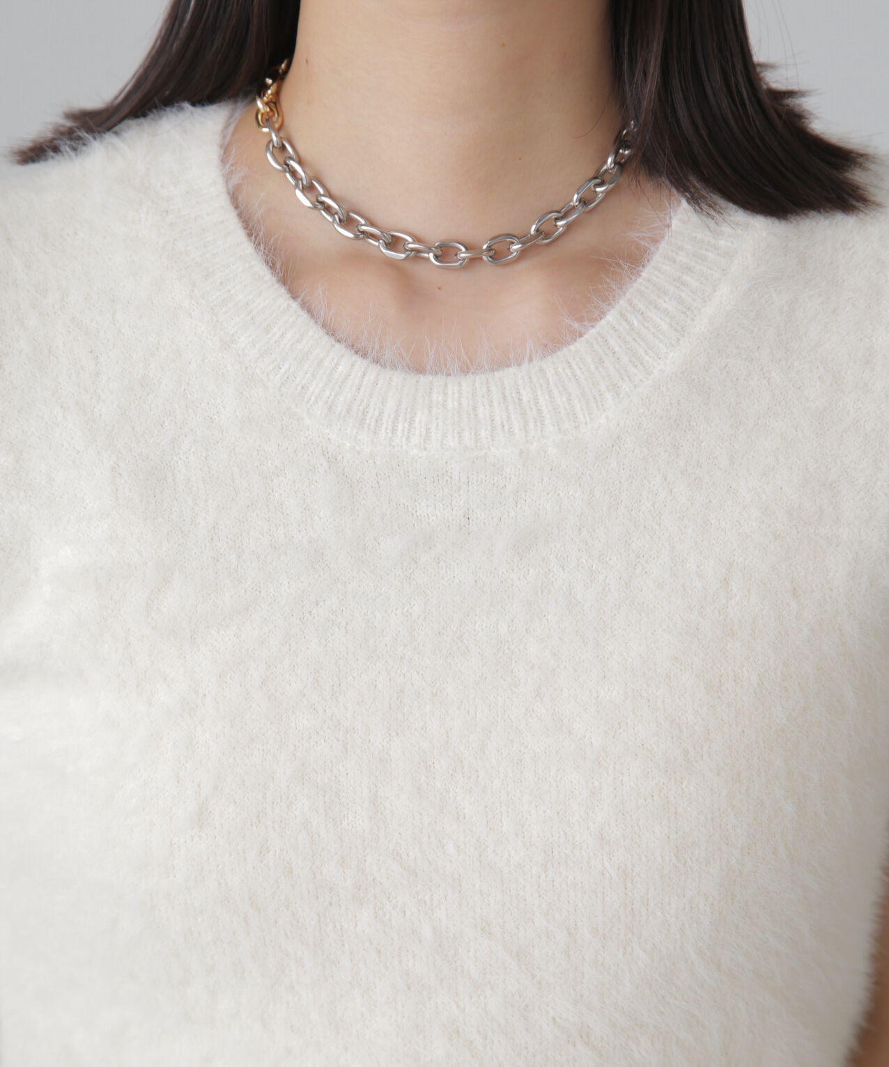  「シャギー半袖ニット」|ニット・セーター|