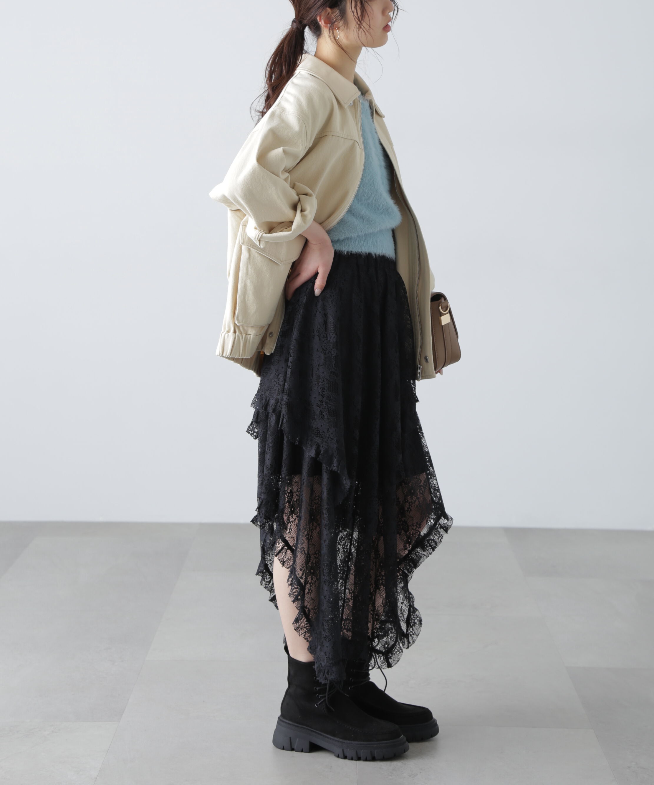  「シャギー半袖ニット」|ニット・セーター|