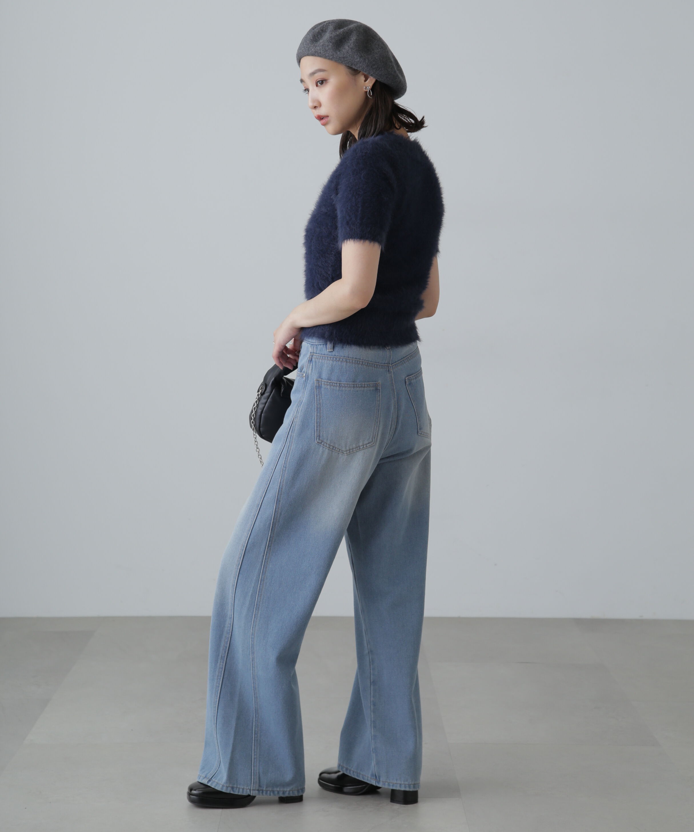  「シャギー半袖ニット」|ニット・セーター|