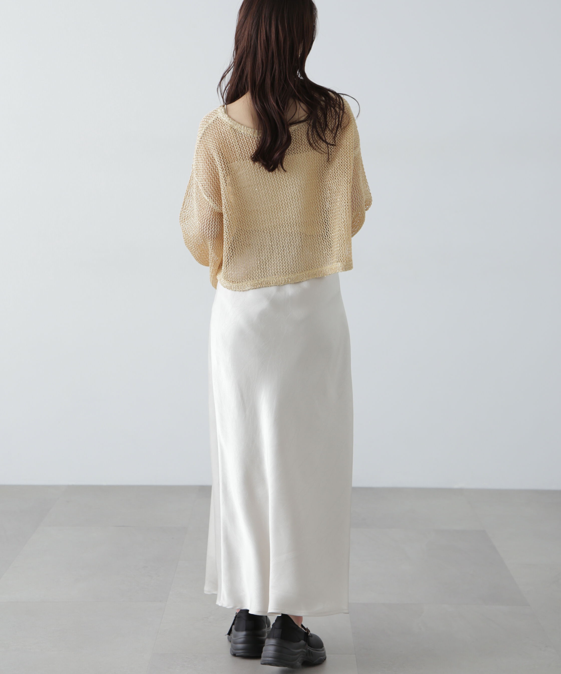  「メッシュスパンコールニット」|ニット・セーター|