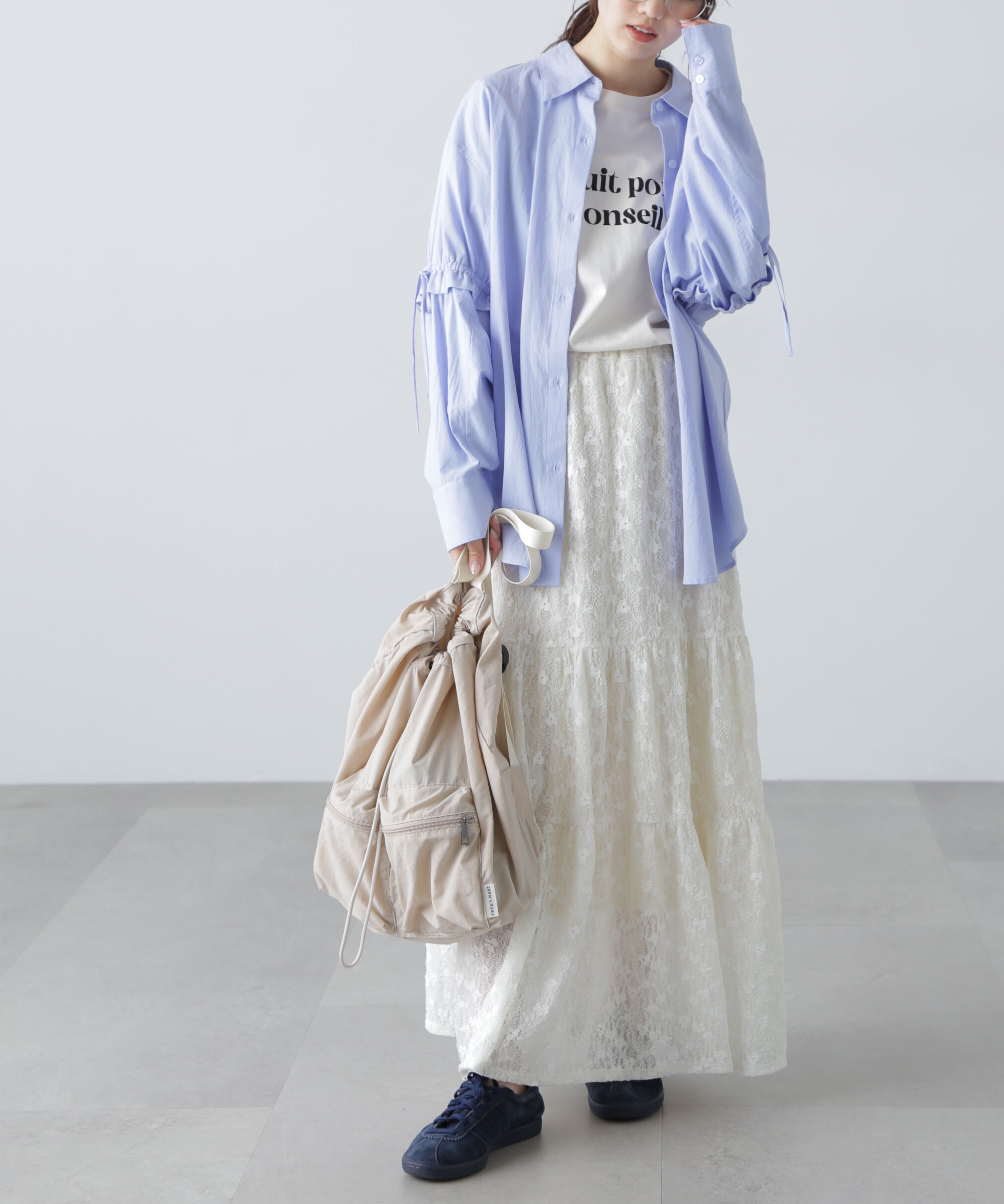  「袖ドロストオーバーシャツ」|シャツ・ブラウス|