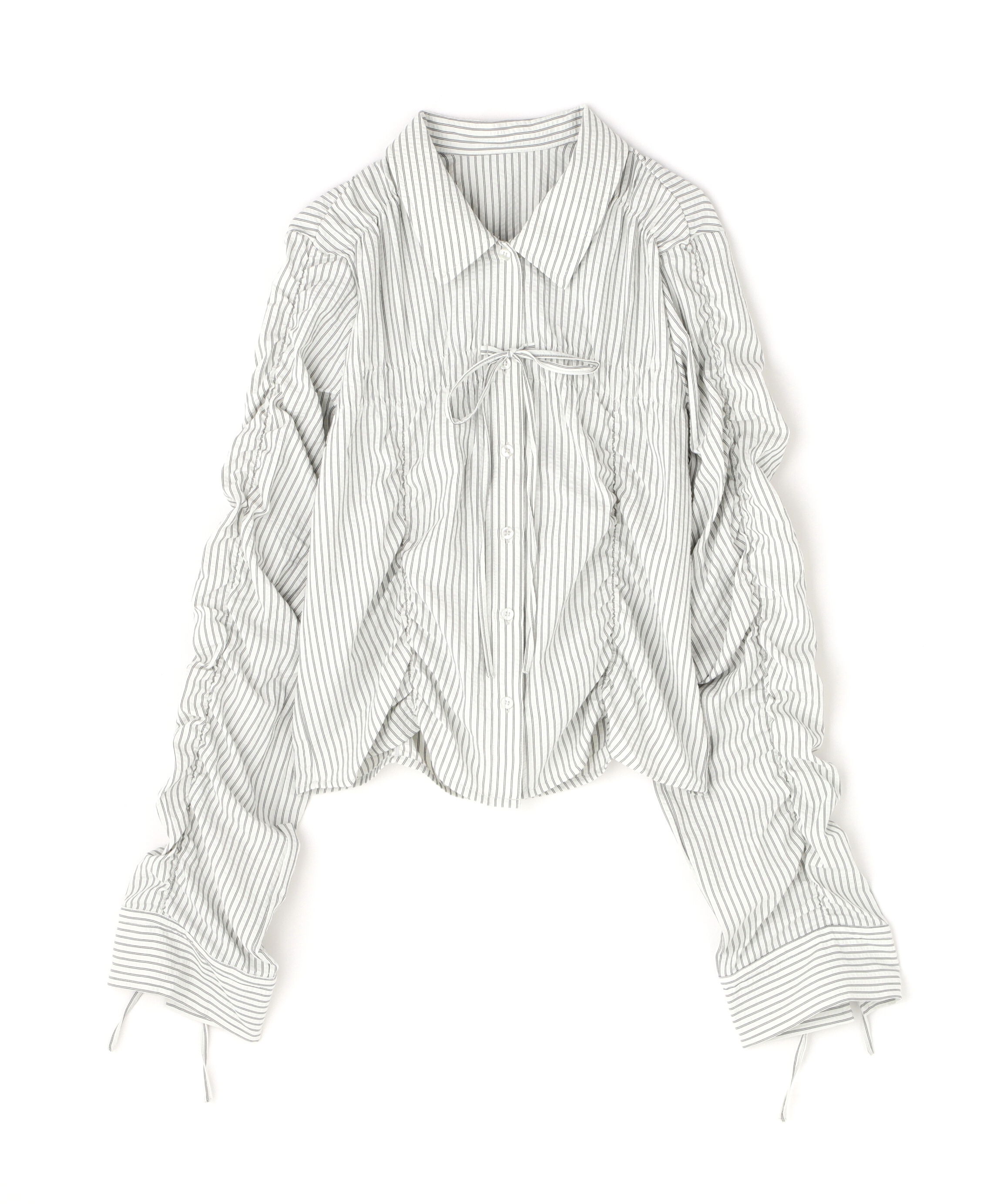  「シャーリングストライプシャツ」|シャツ・ブラウス|