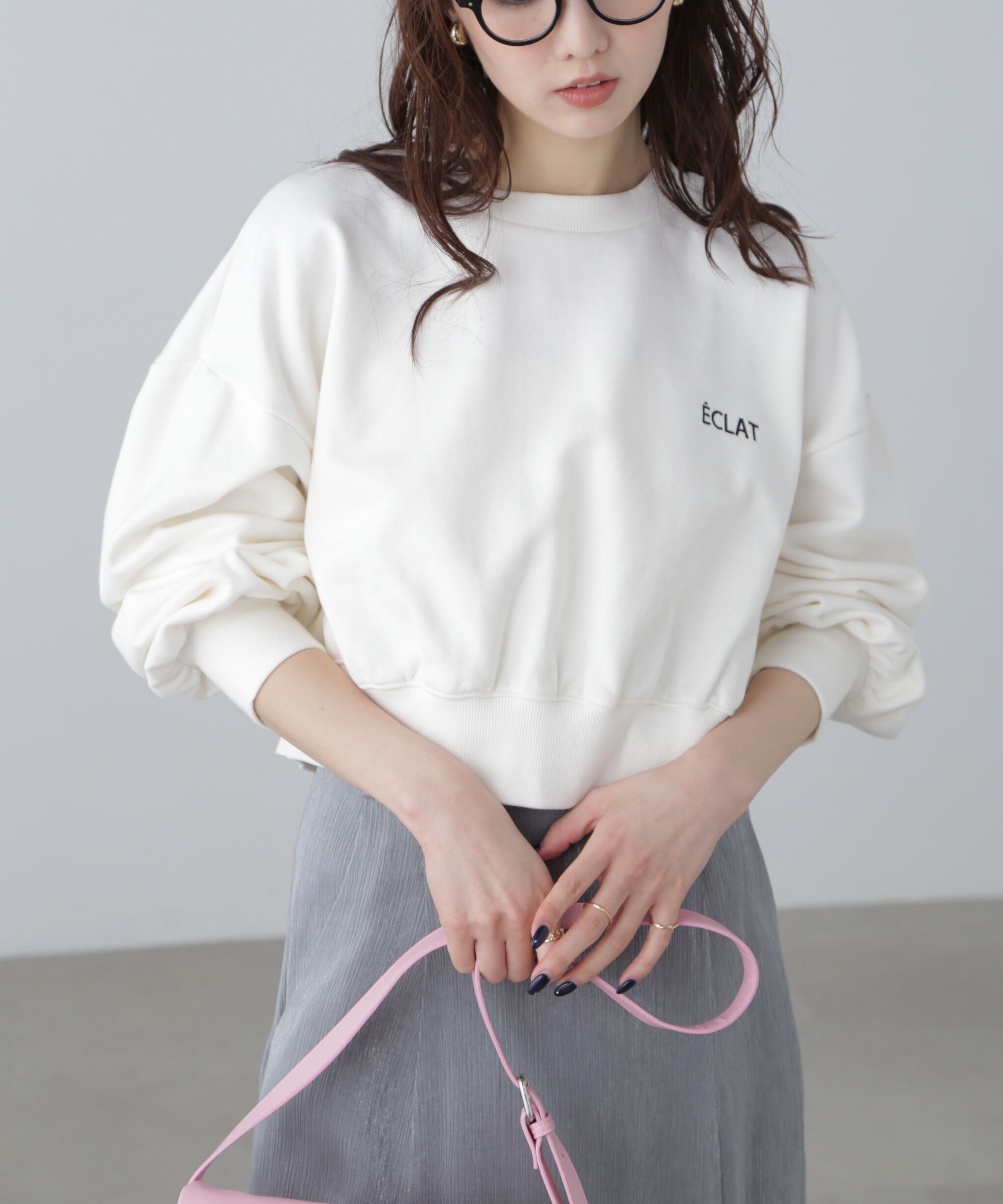  「ワンポイント刺繍スウェット」|Tシャツ・カットソー|オフホワイト