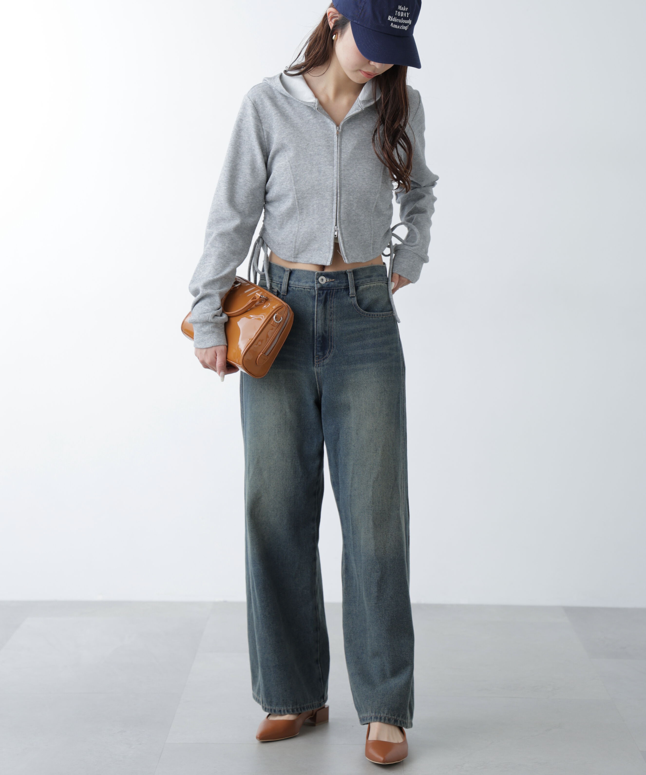  「サイドドロストコンパクトパーカー」|Tシャツ・カットソー|