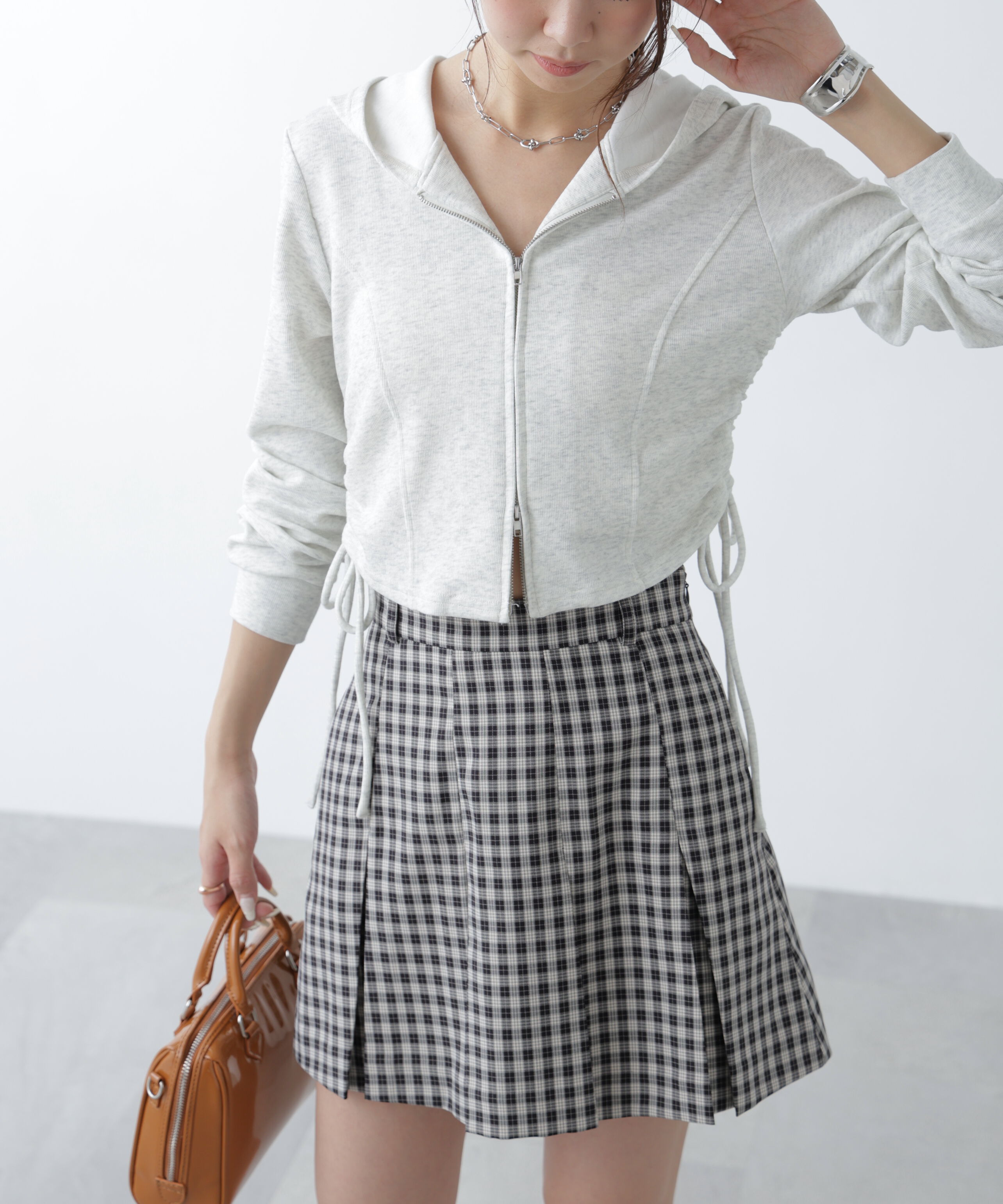  「サイドドロストコンパクトパーカー」|Tシャツ・カットソー|