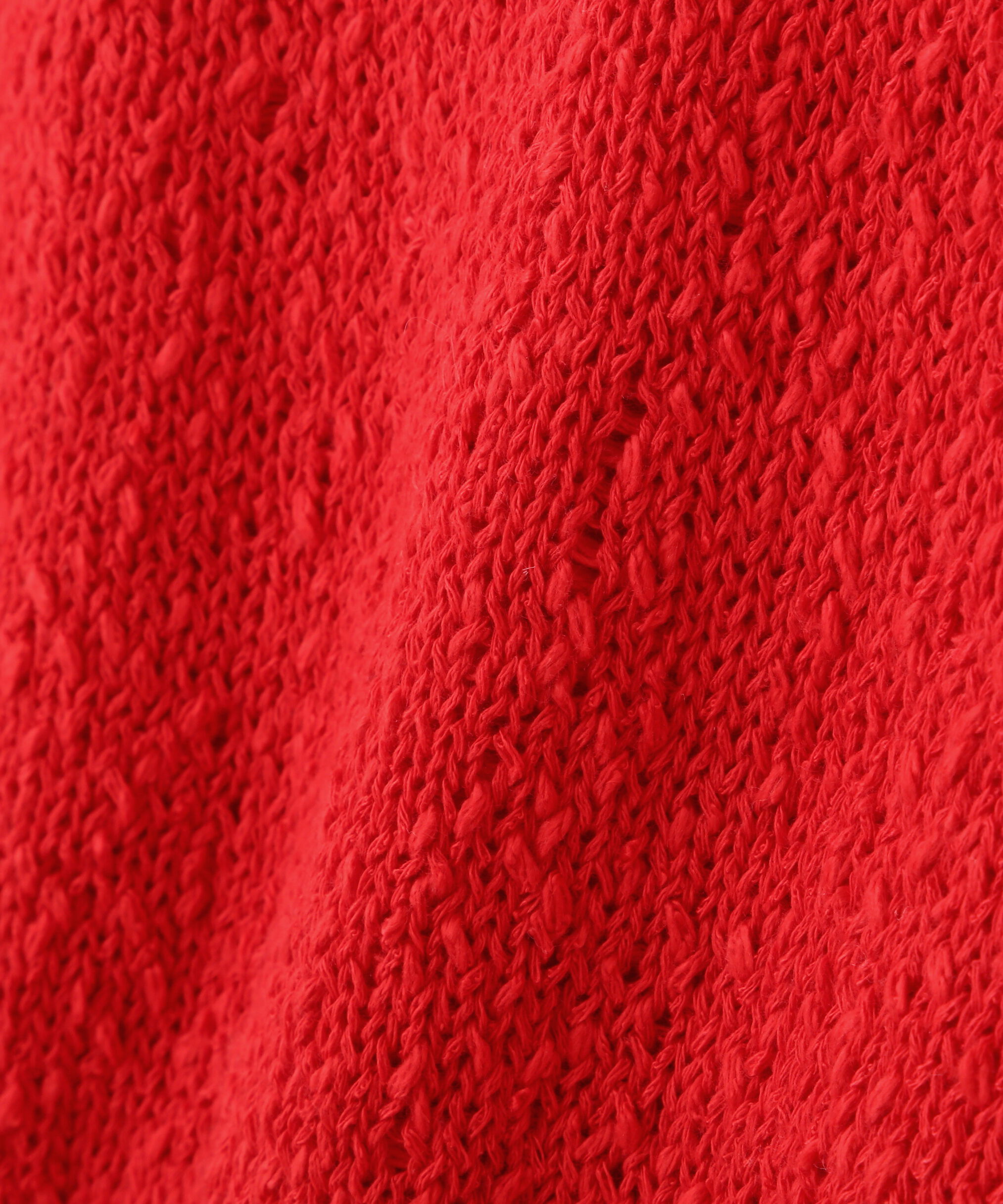  「スラブ編み半袖ニット」|ニット・セーター|