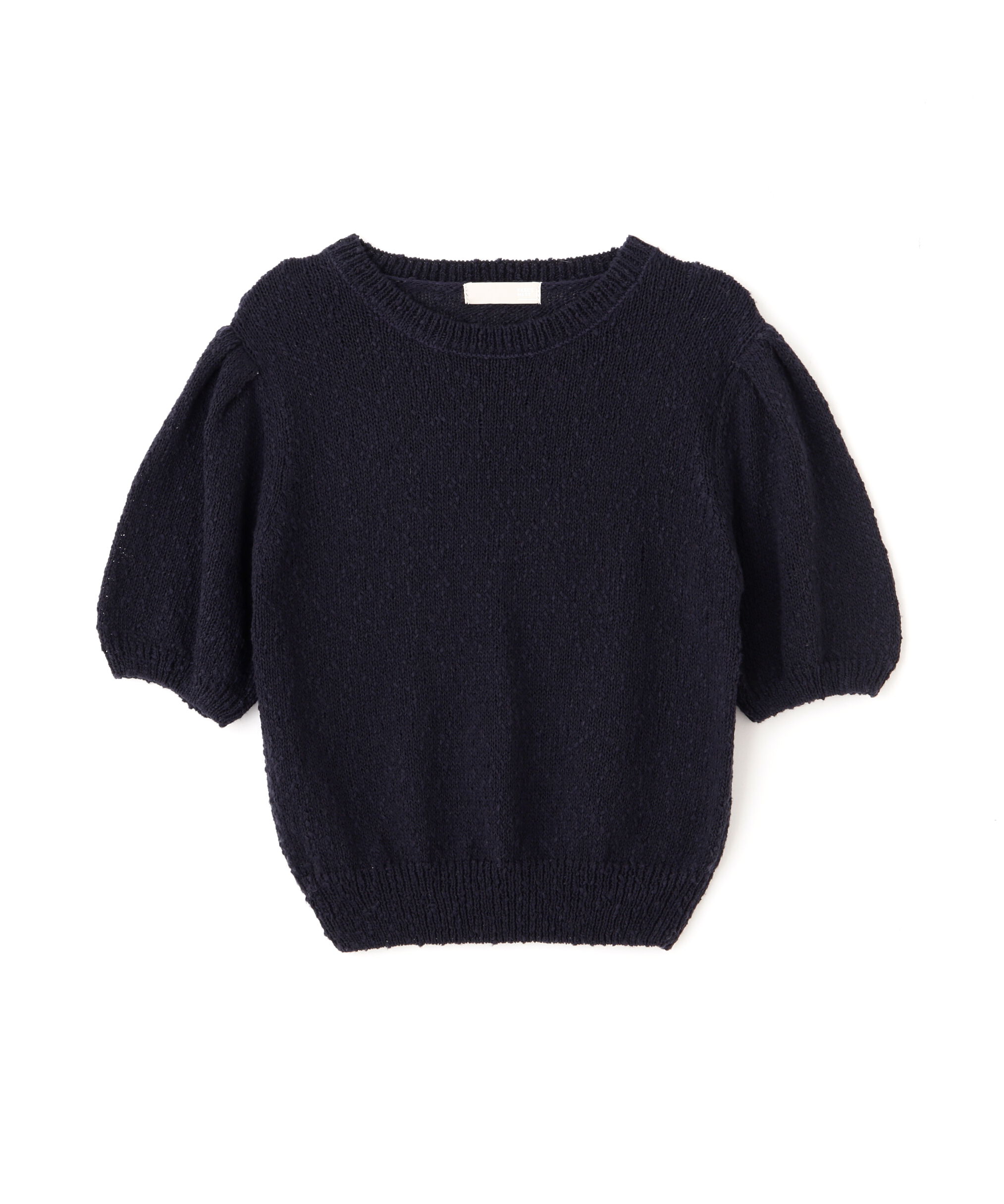  「スラブ編み半袖ニット」|ニット・セーター|