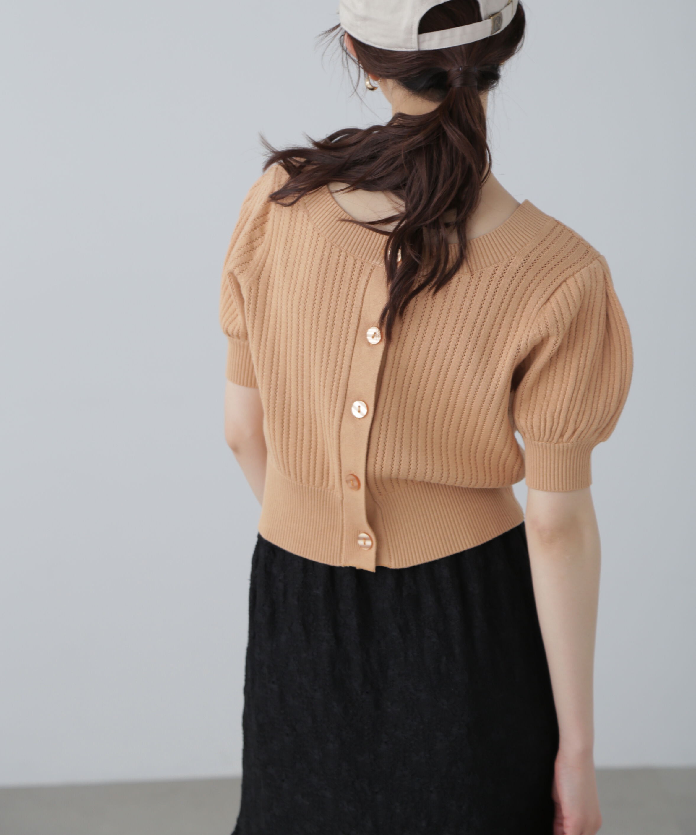  「透かし編み前後2wayカーディガン」|ニット・セーター|