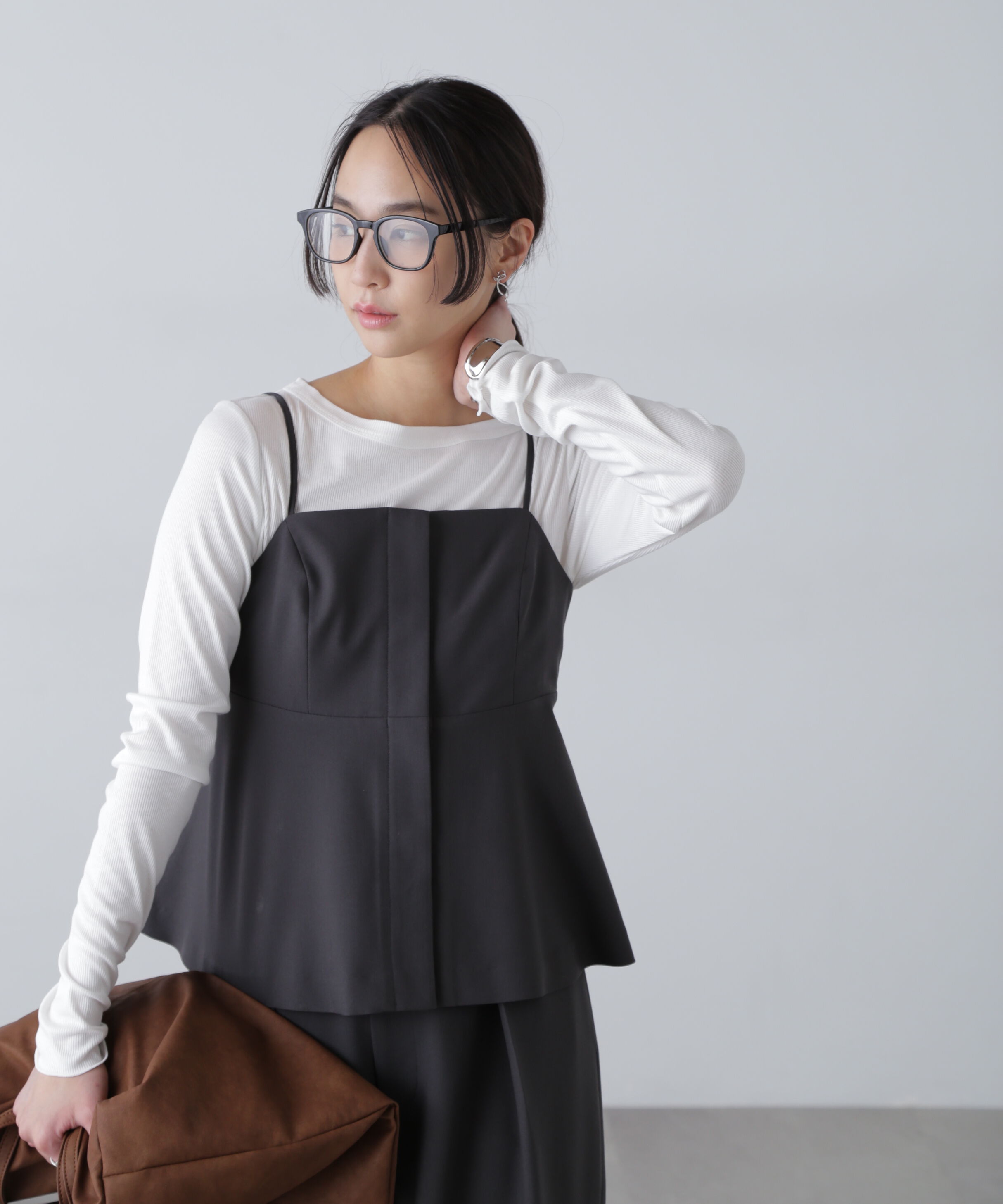  「〈セットアップ対応〉ペプラムキャミソールビスチェ」|シャツ・ブラウス|