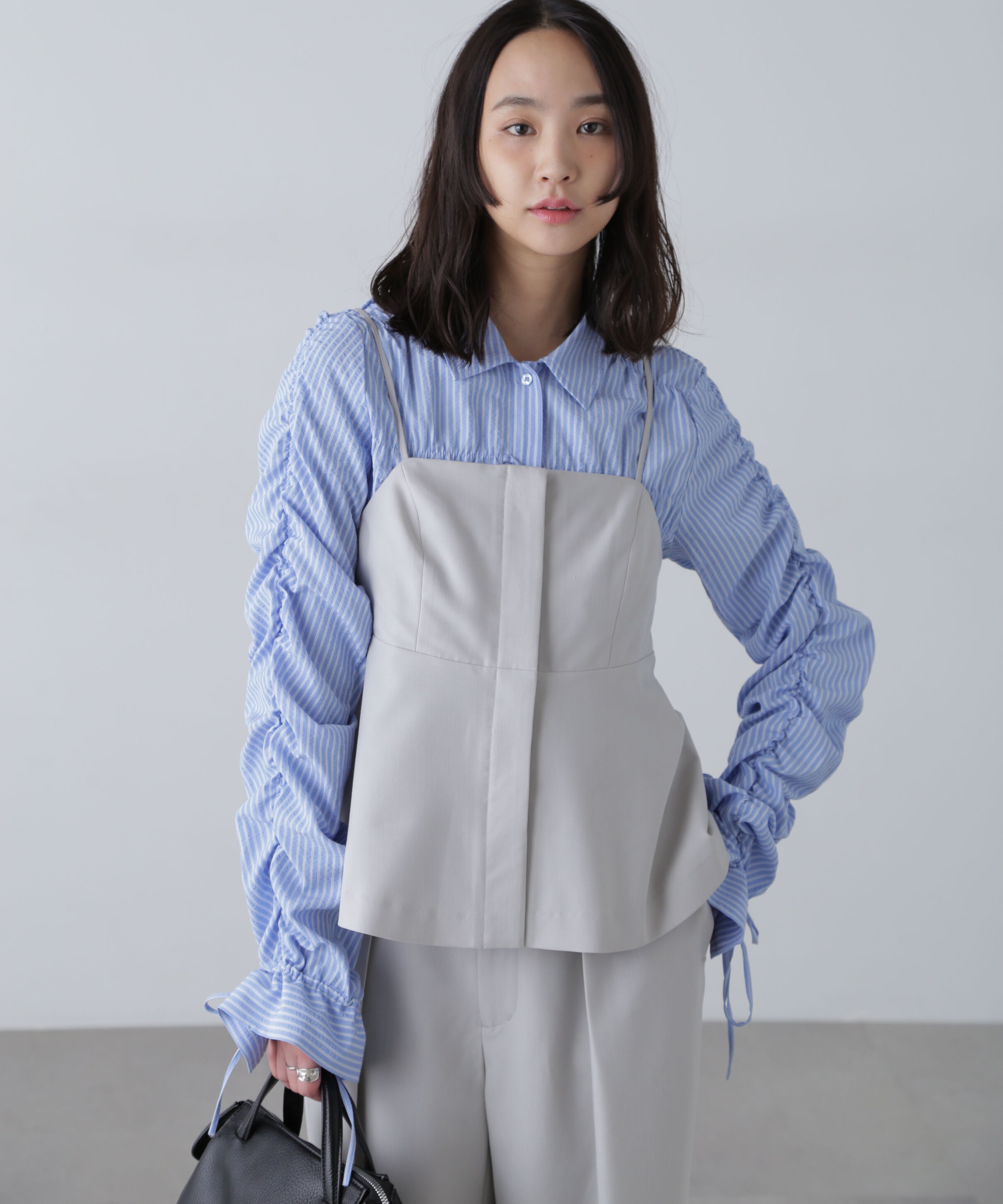  「〈セットアップ対応〉ペプラムキャミソールビスチェ」|シャツ・ブラウス|