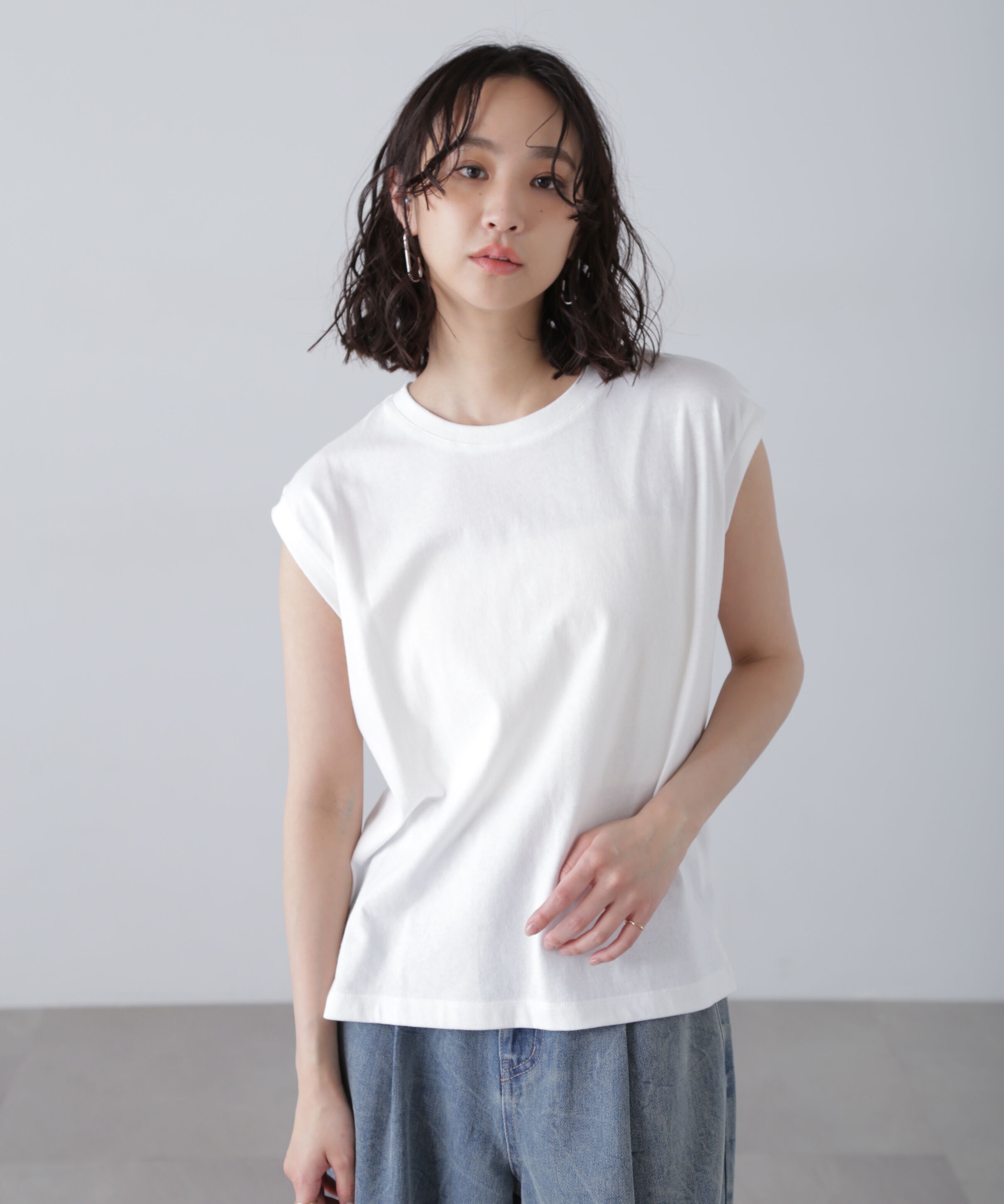  「USAコットンフレンチスリーブTシャツ」|Tシャツ・カットソー|