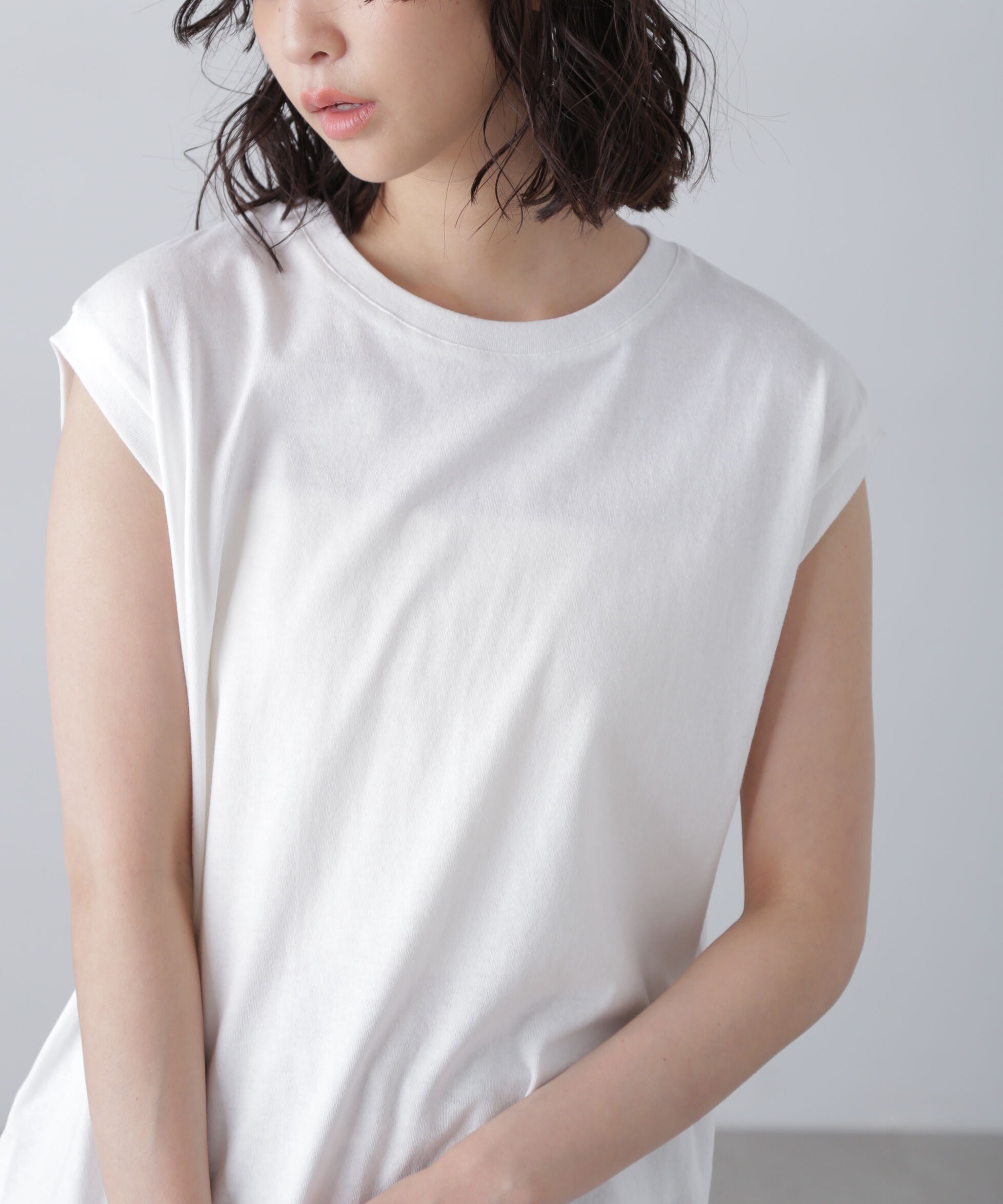  「USAコットンフレンチスリーブTシャツ」|Tシャツ・カットソー|