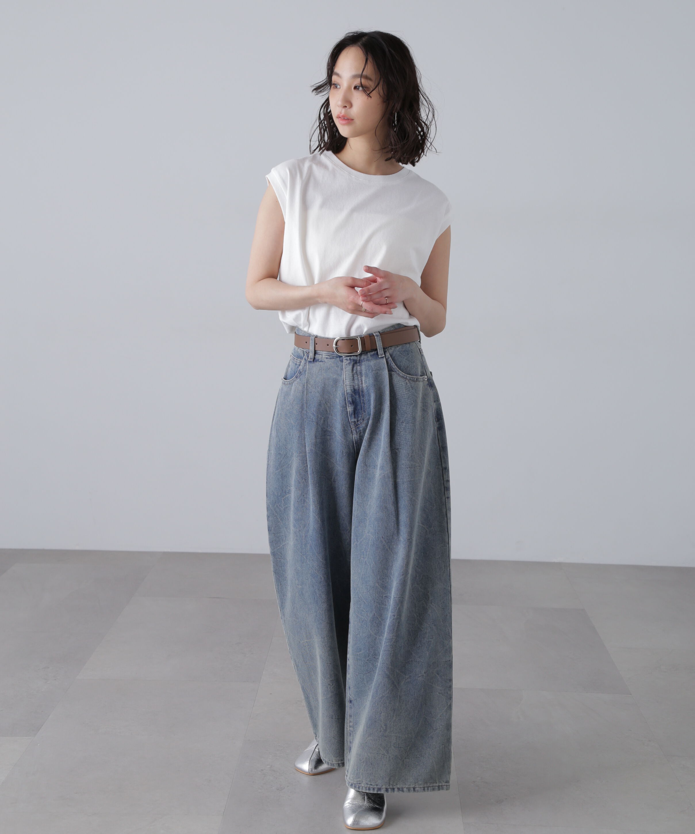  「USAコットンフレンチスリーブTシャツ」|Tシャツ・カットソー|