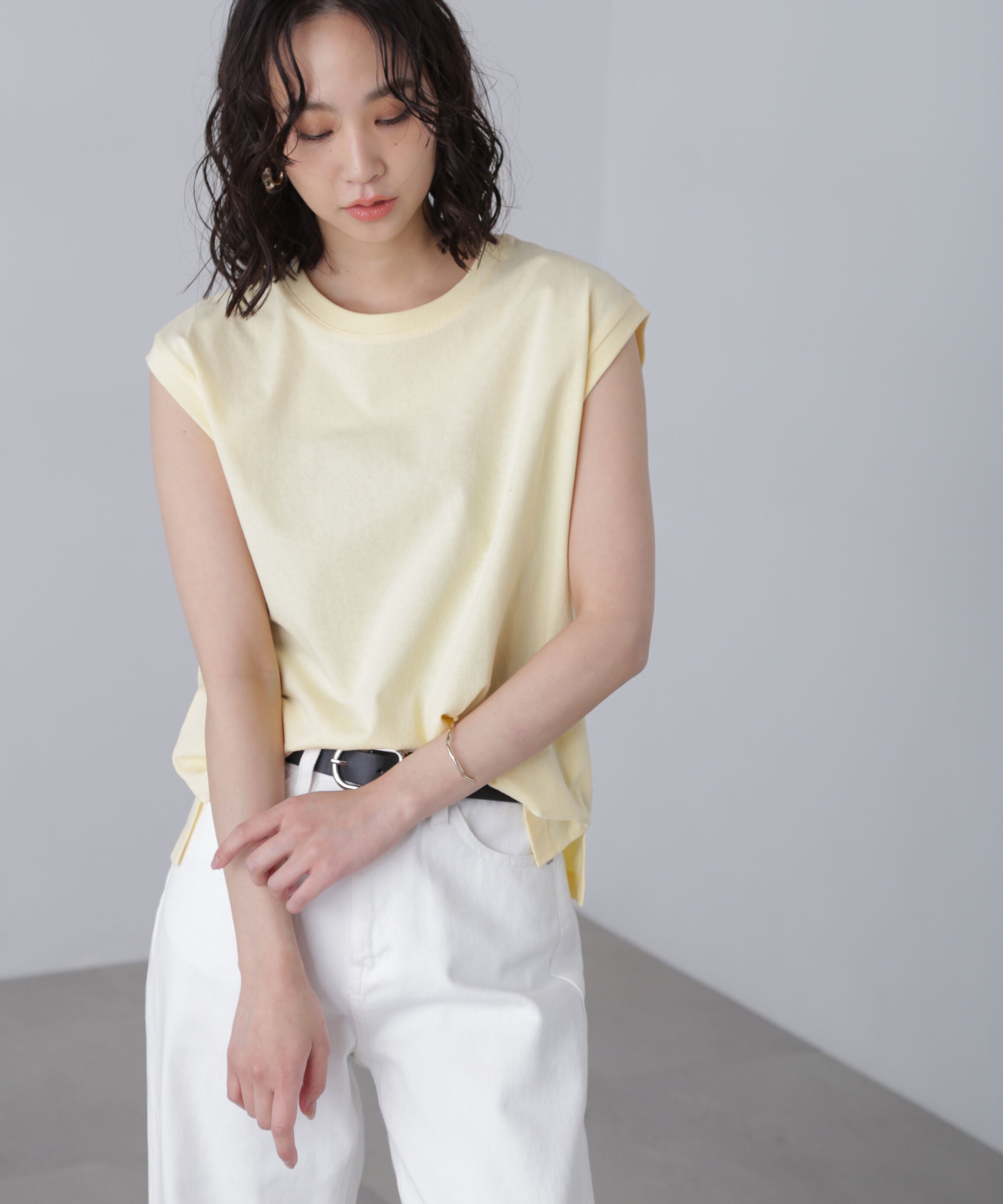  「USAコットンフレンチスリーブTシャツ」|Tシャツ・カットソー|