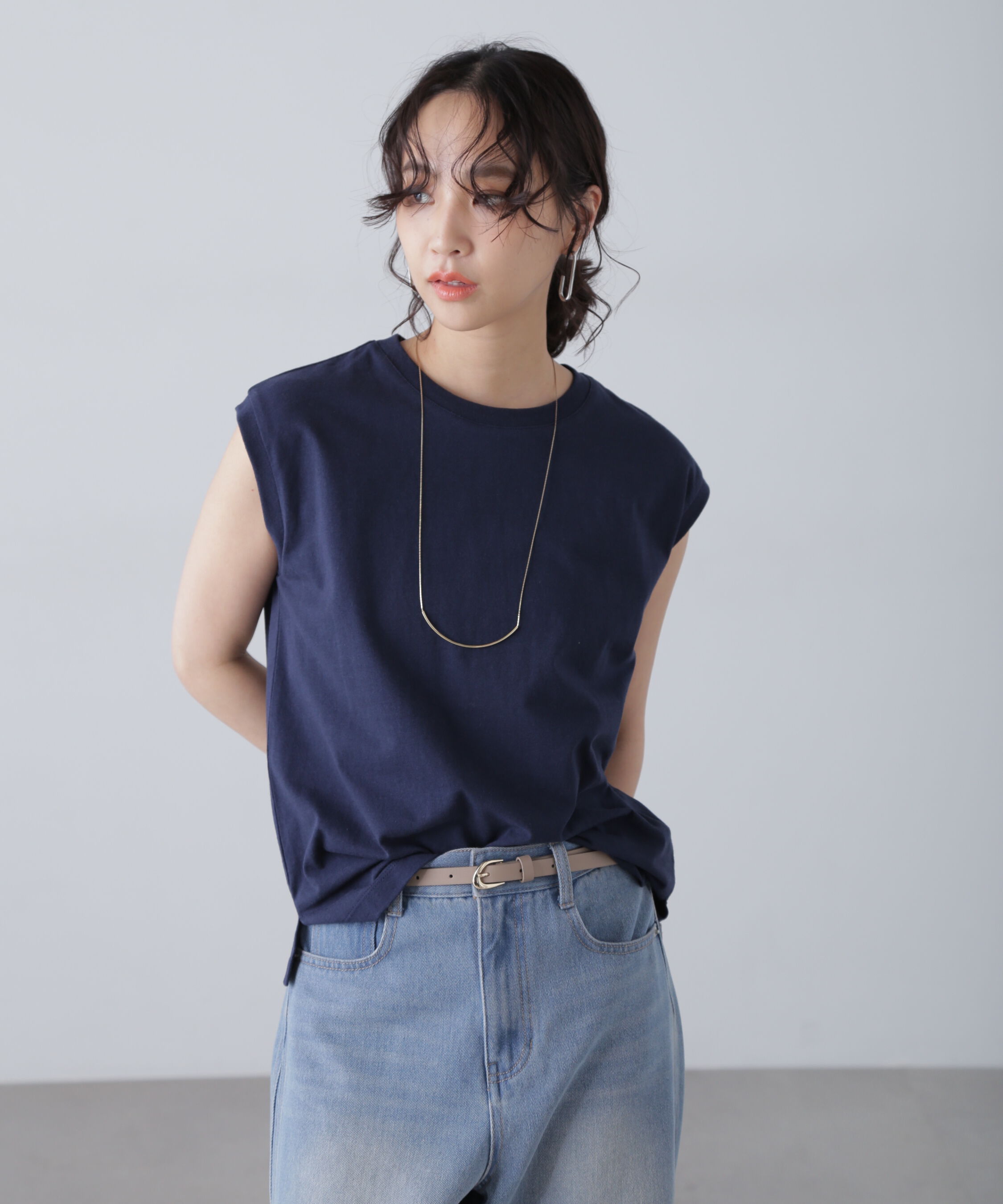  「USAコットンフレンチスリーブTシャツ」|Tシャツ・カットソー|