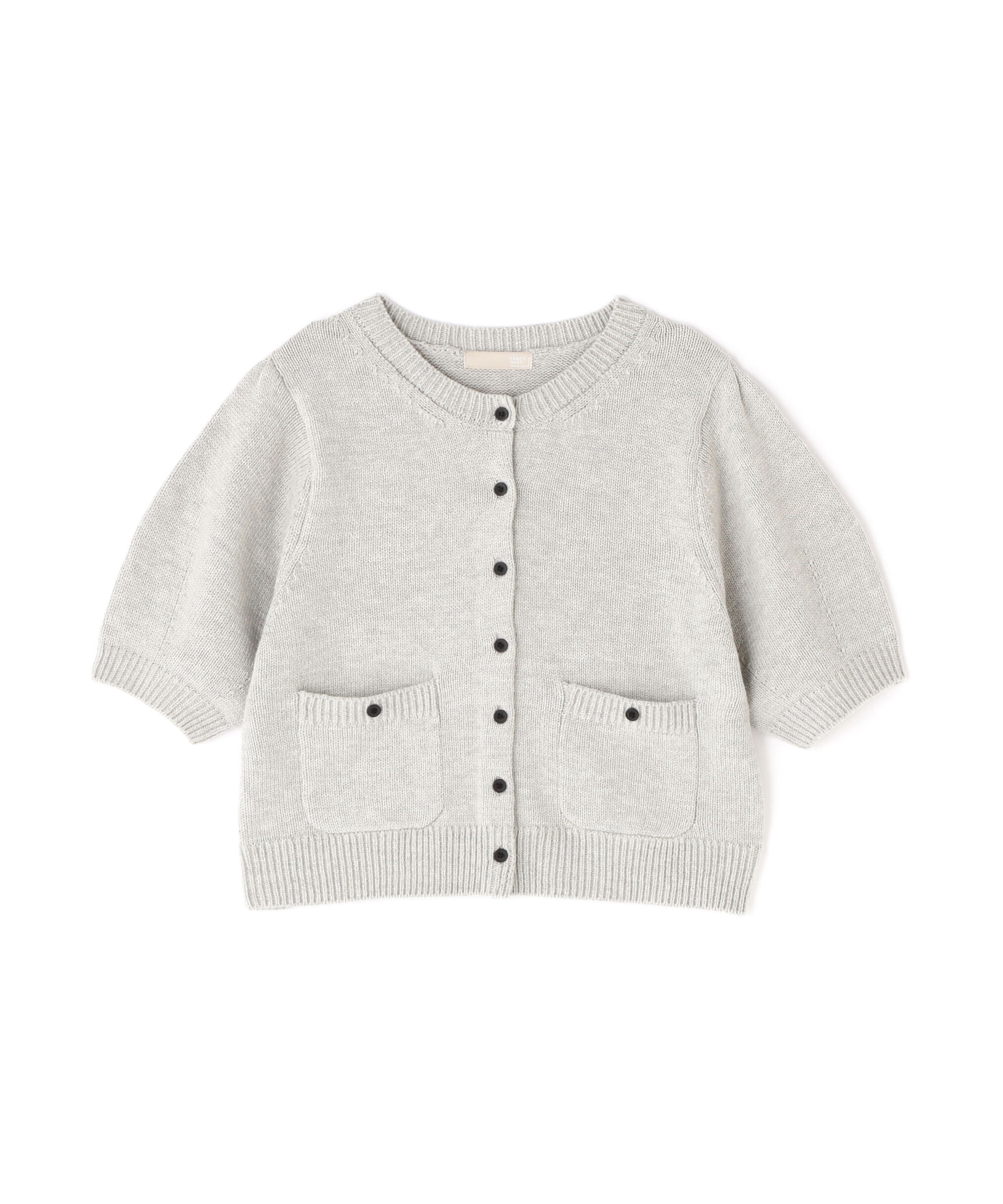  「フロントポケット半袖カーディガン」|ニット・セーター|