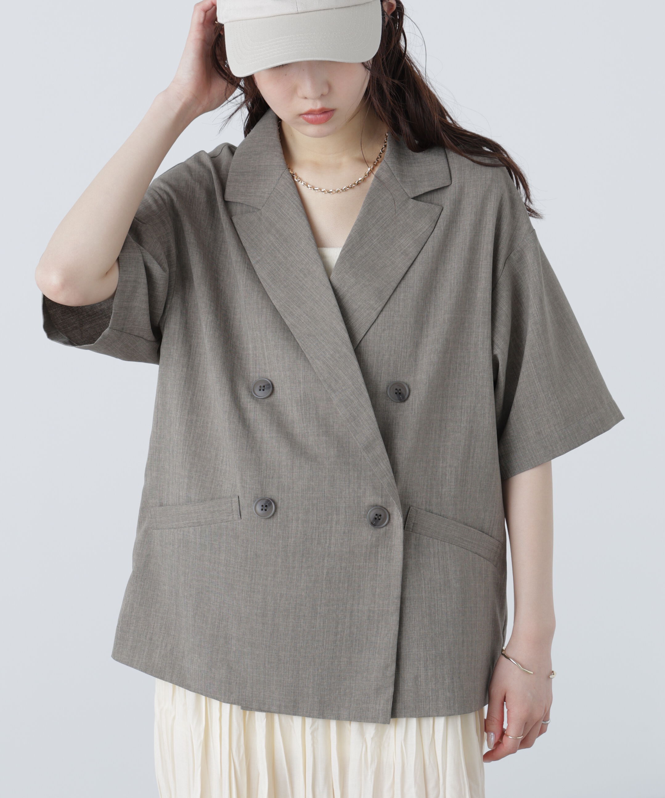  「半袖オーバーサイズジャケット」|その他|