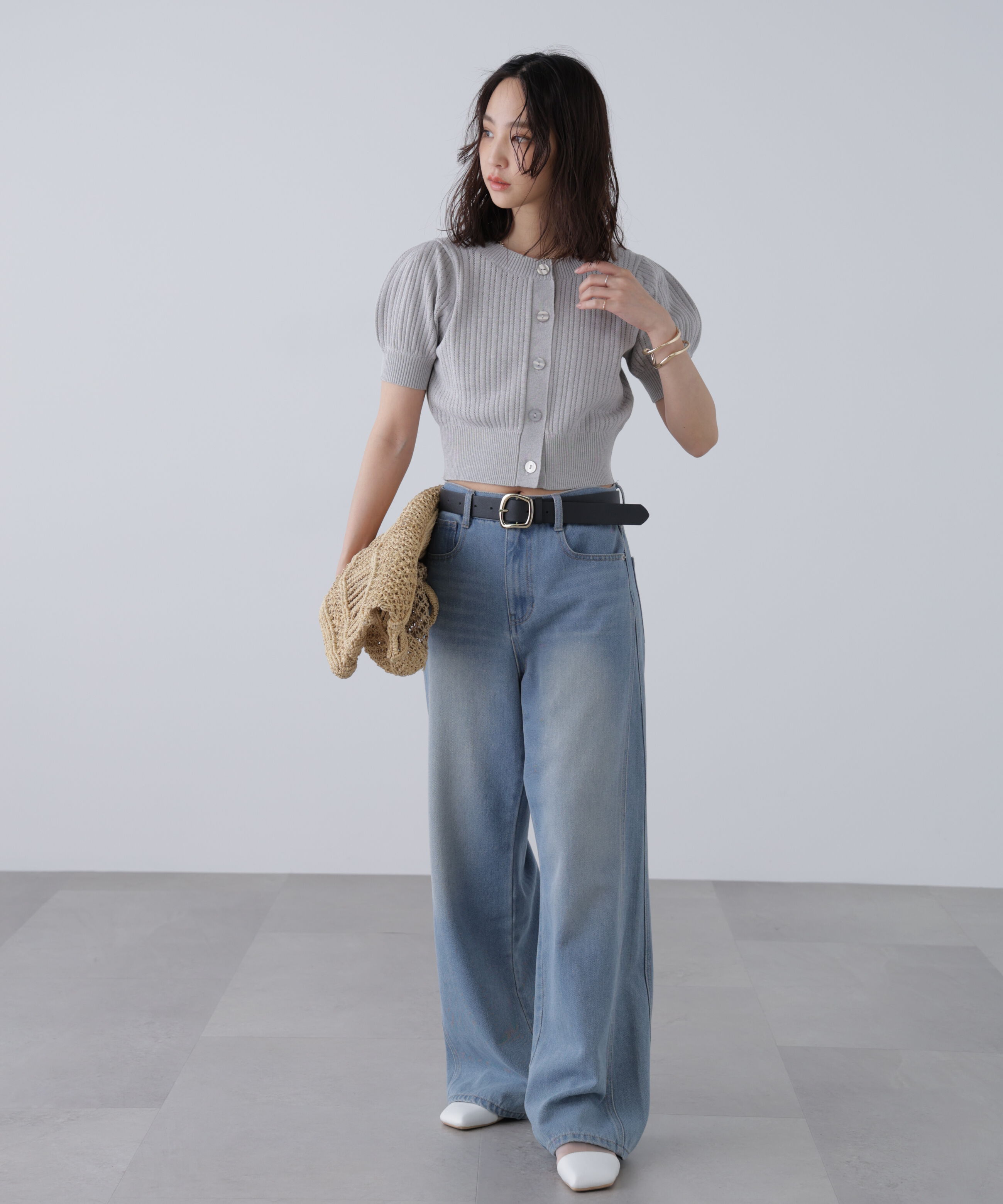  「透かし編み前後2wayカーディガン」|ニット・セーター|