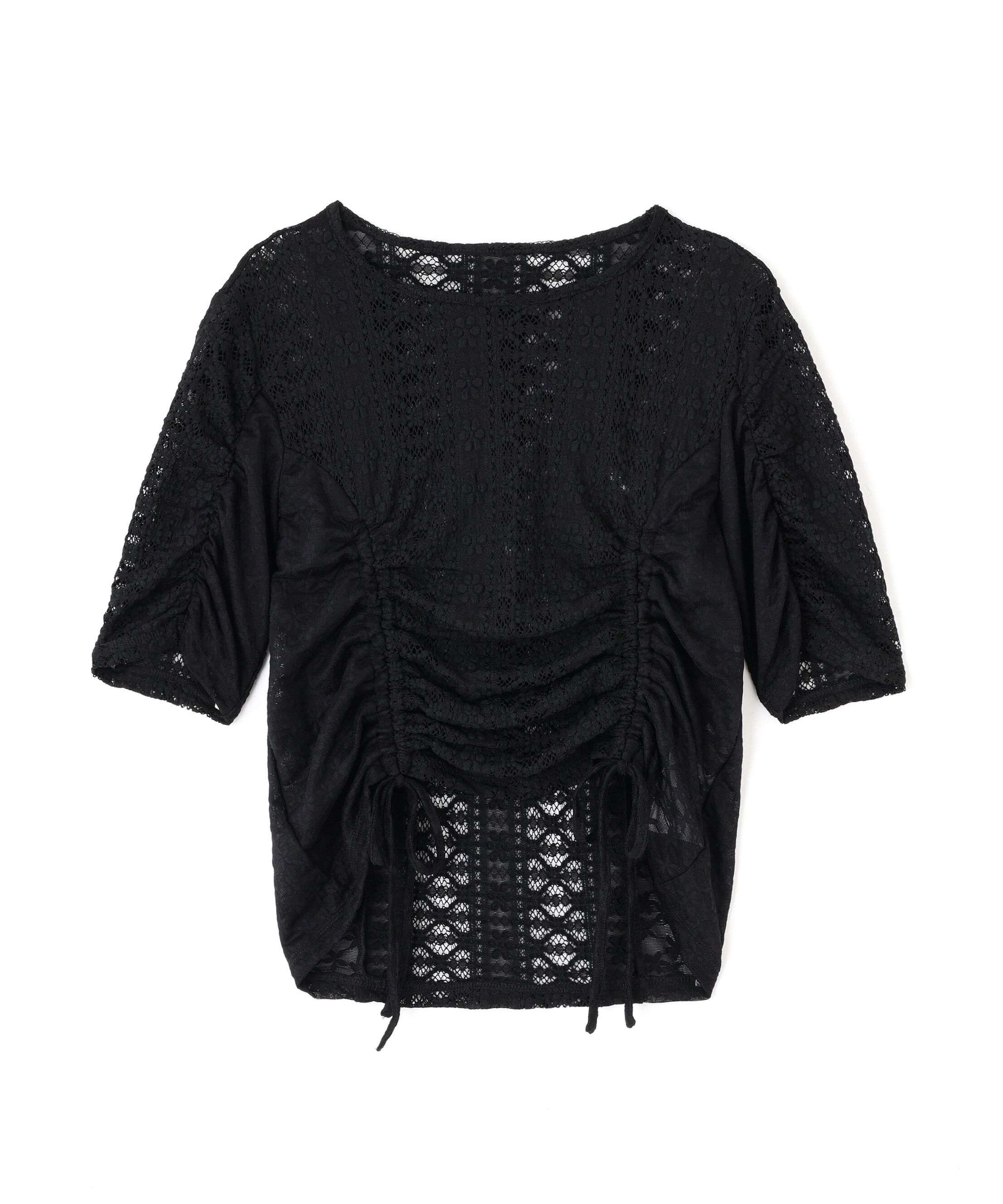  「ストレッチレースドロストトップス」|シャツ・ブラウス|