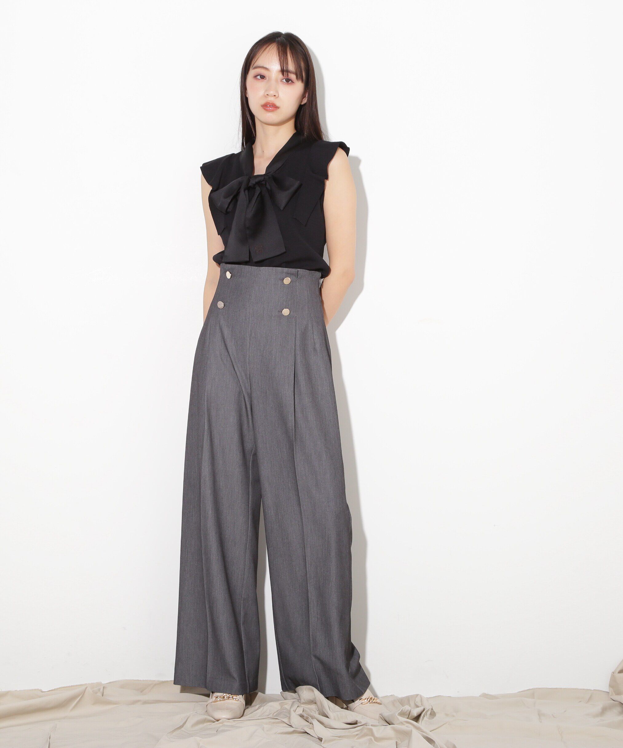  「サテンボウタイニットトップス」|ニット・セーター|