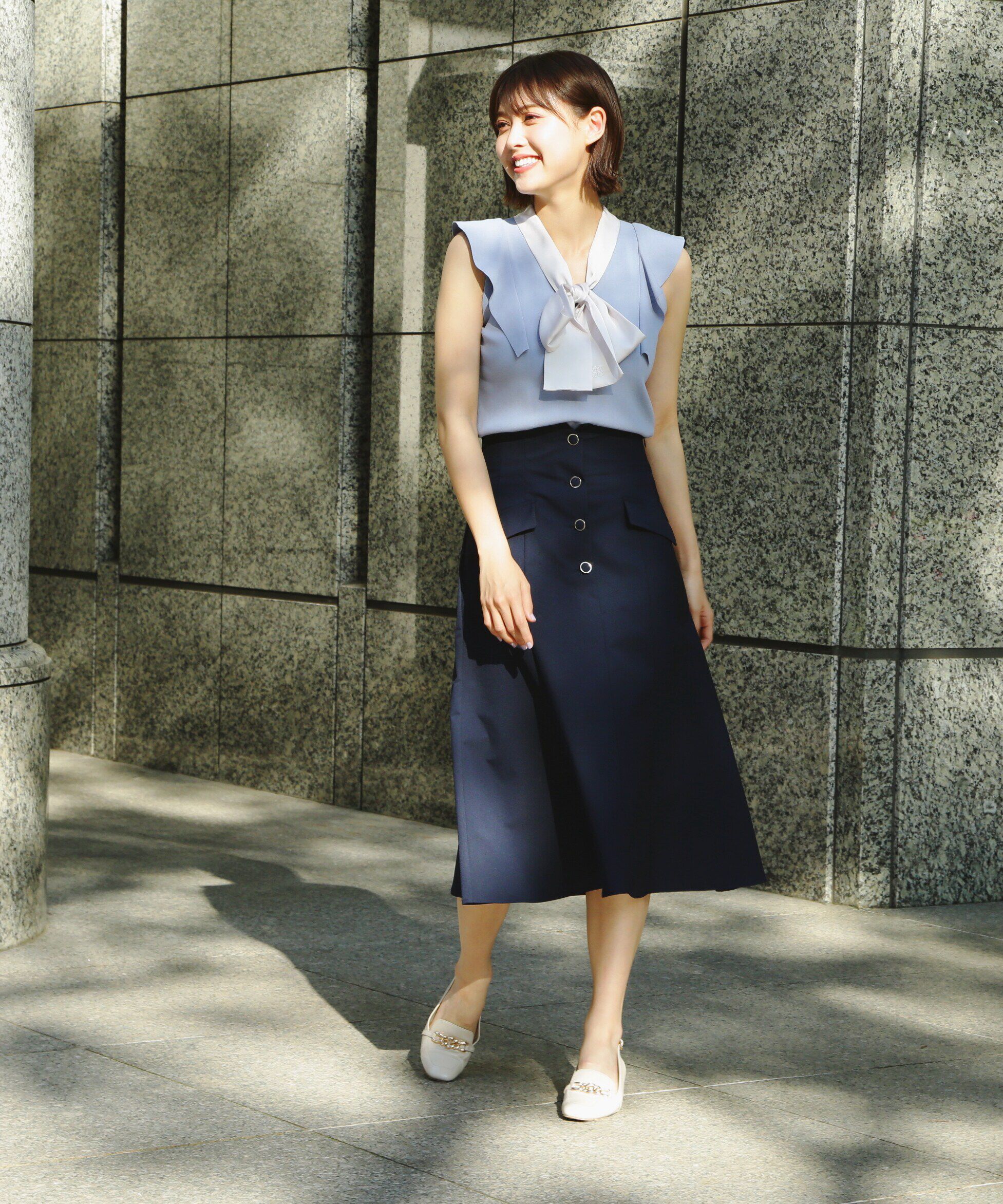  「サテンボウタイニットトップス」|ニット・セーター|