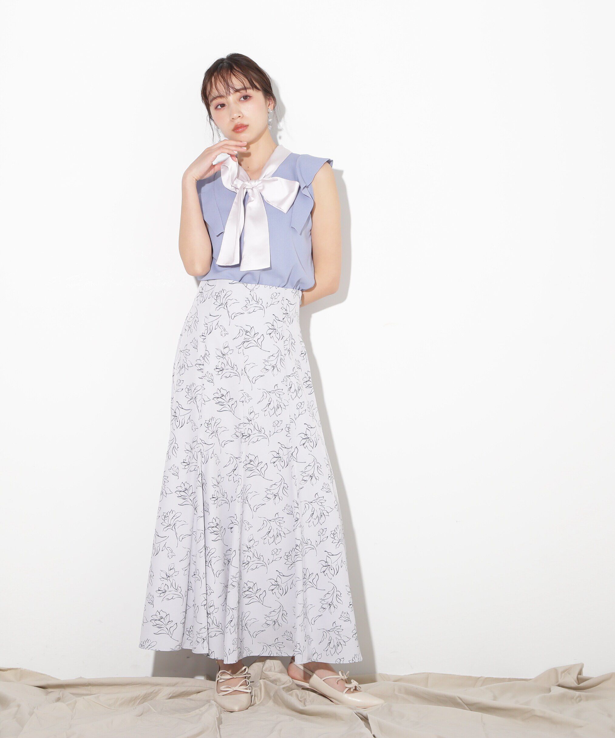  「サテンボウタイニットトップス」|ニット・セーター|