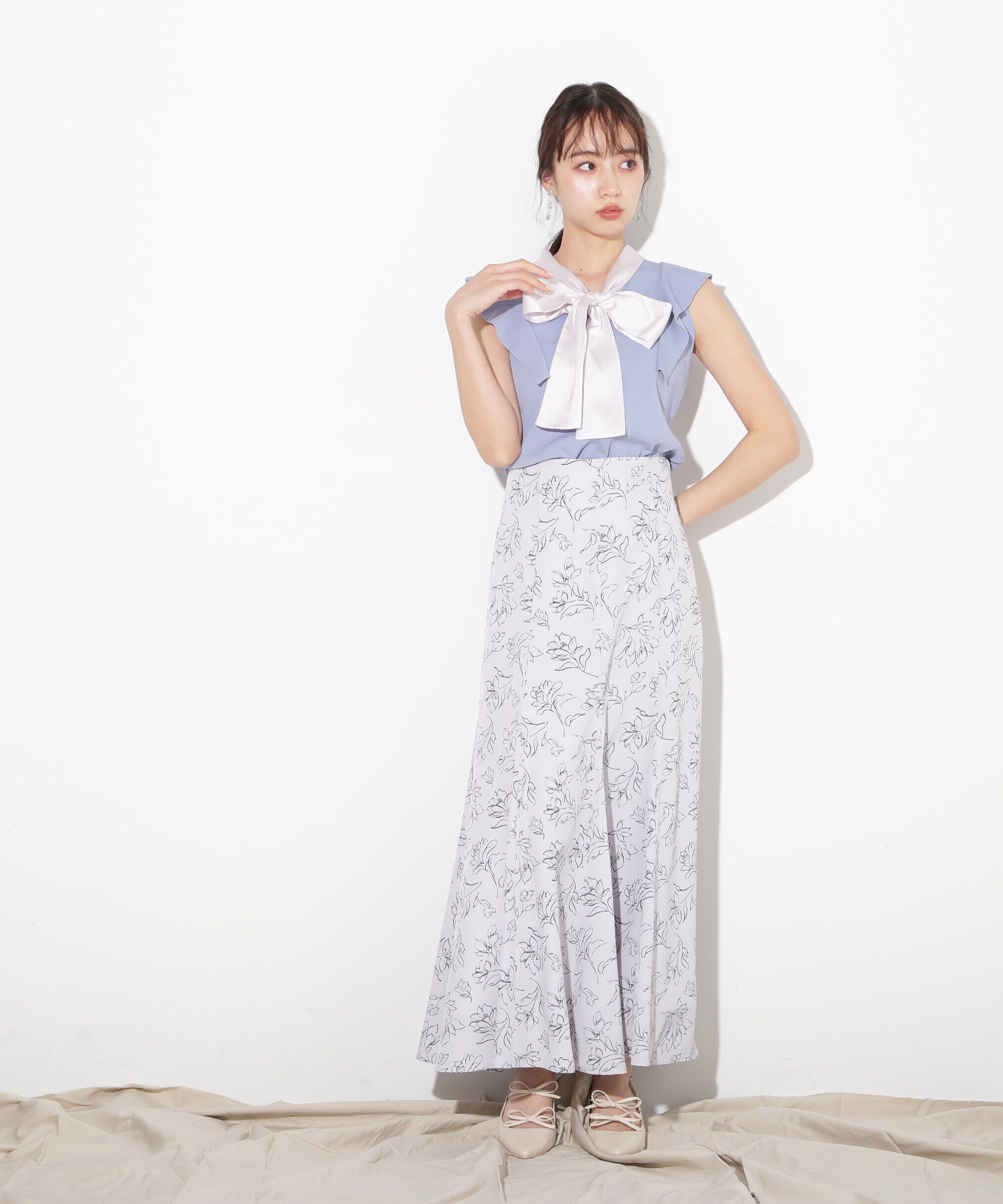  「サテンボウタイニットトップス」|ニット・セーター|