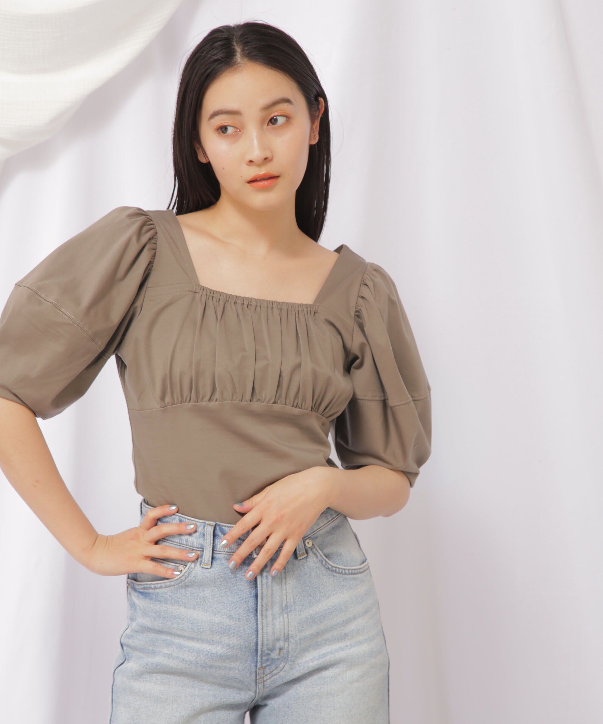  「ビスチェ切り替えカットソー」|Tシャツ・カットソー|モカ