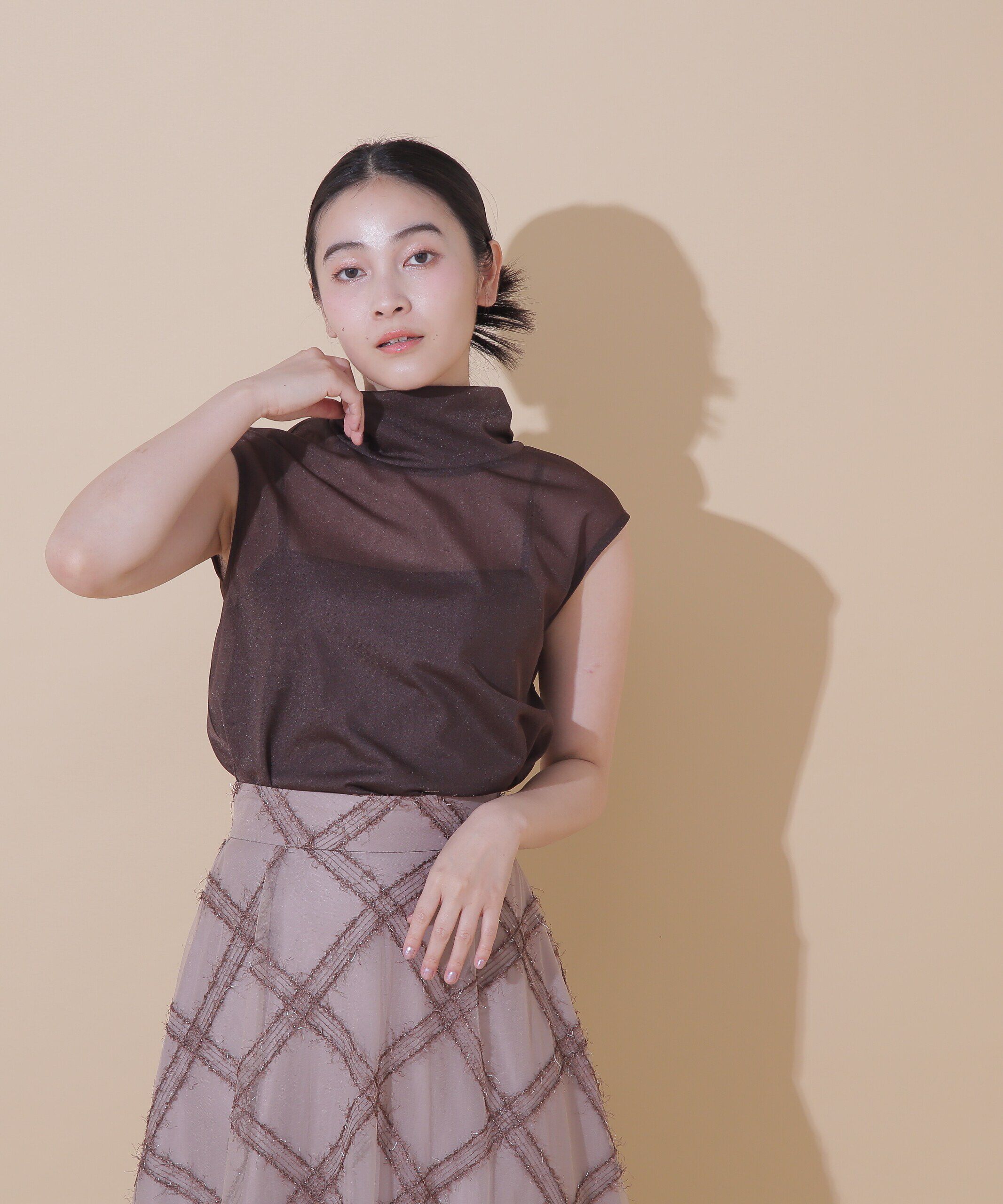  「◆シアーハイネックカットトップス」|Tシャツ・カットソー|