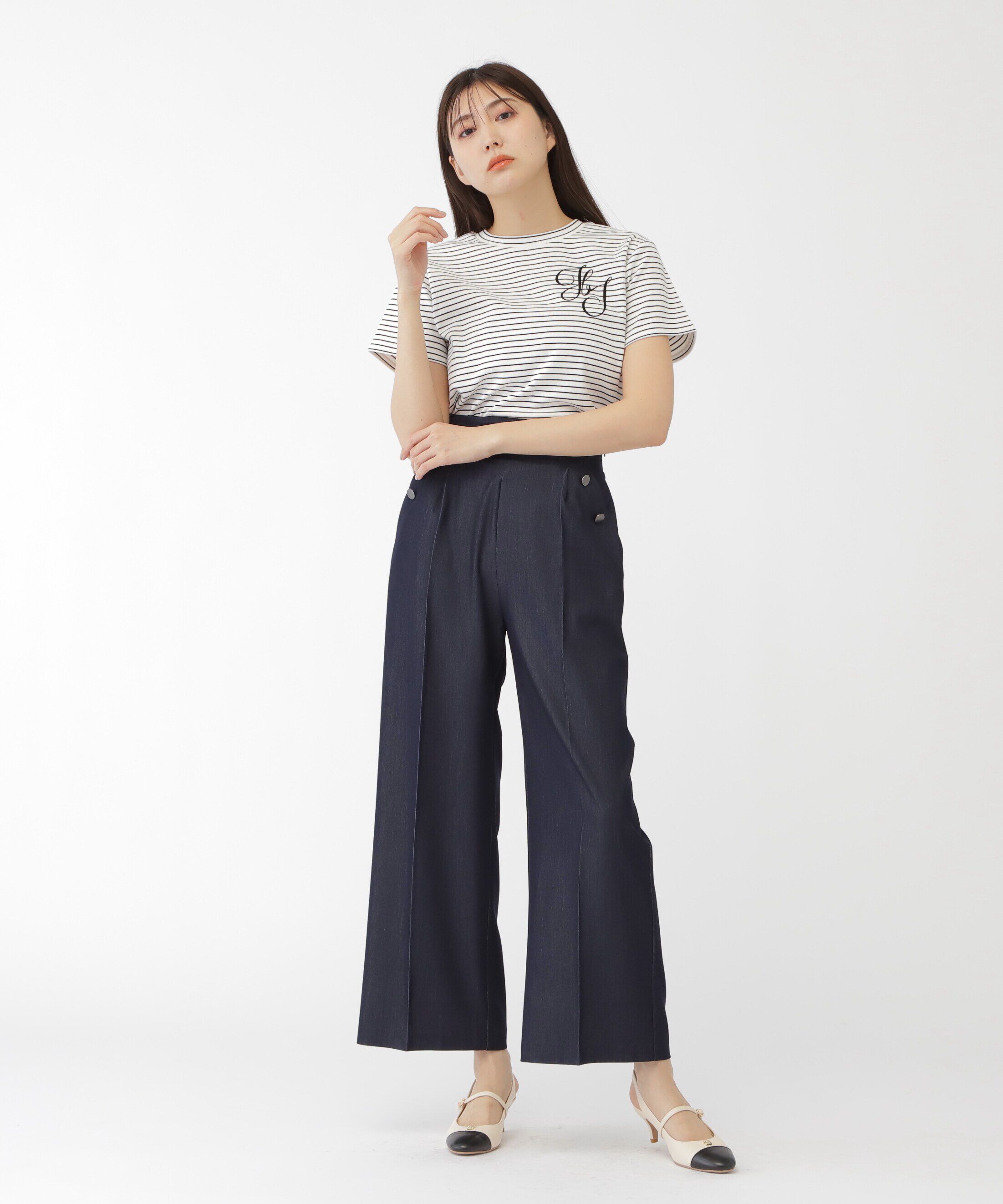  「メタル釦ワイドパンツ」|その他|