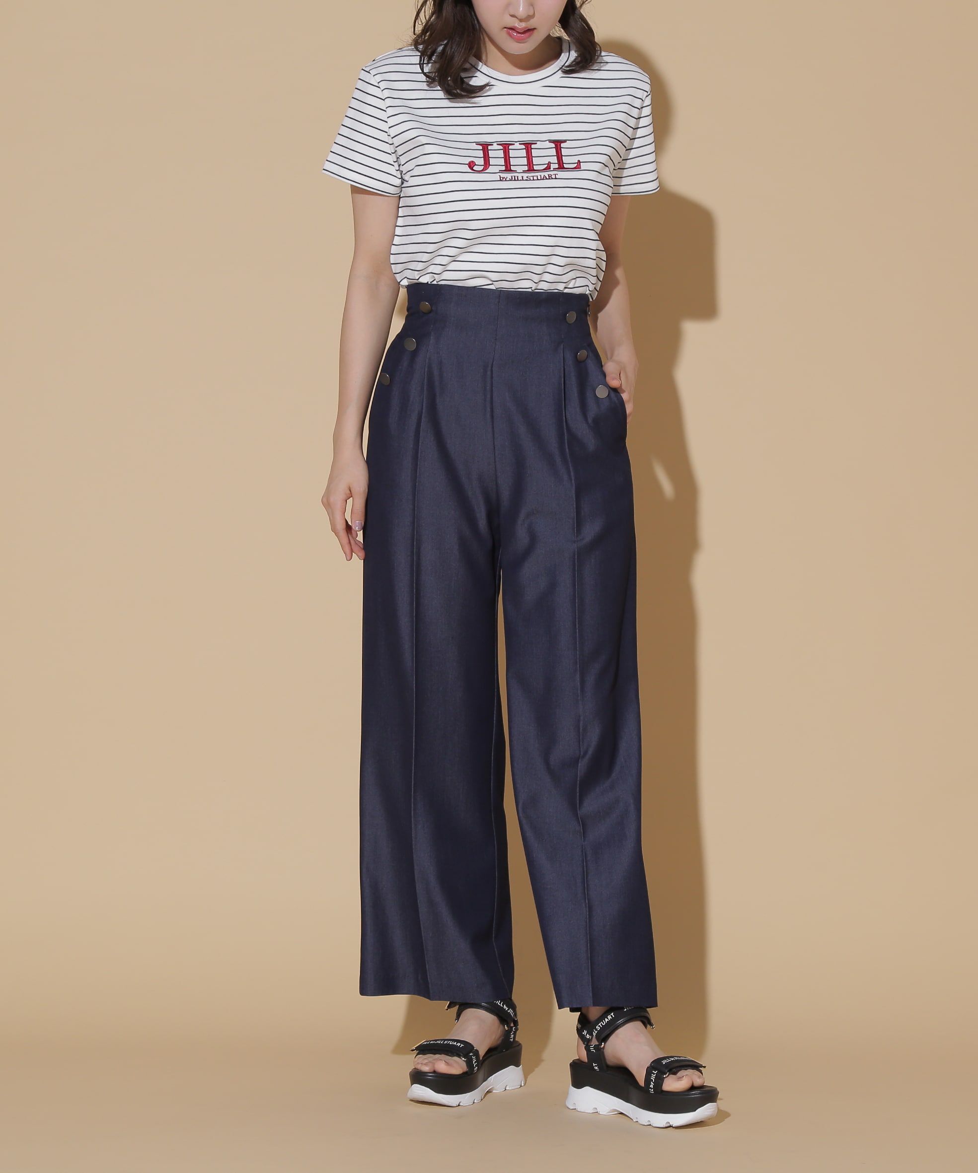  「メタル釦ワイドパンツ」|その他|