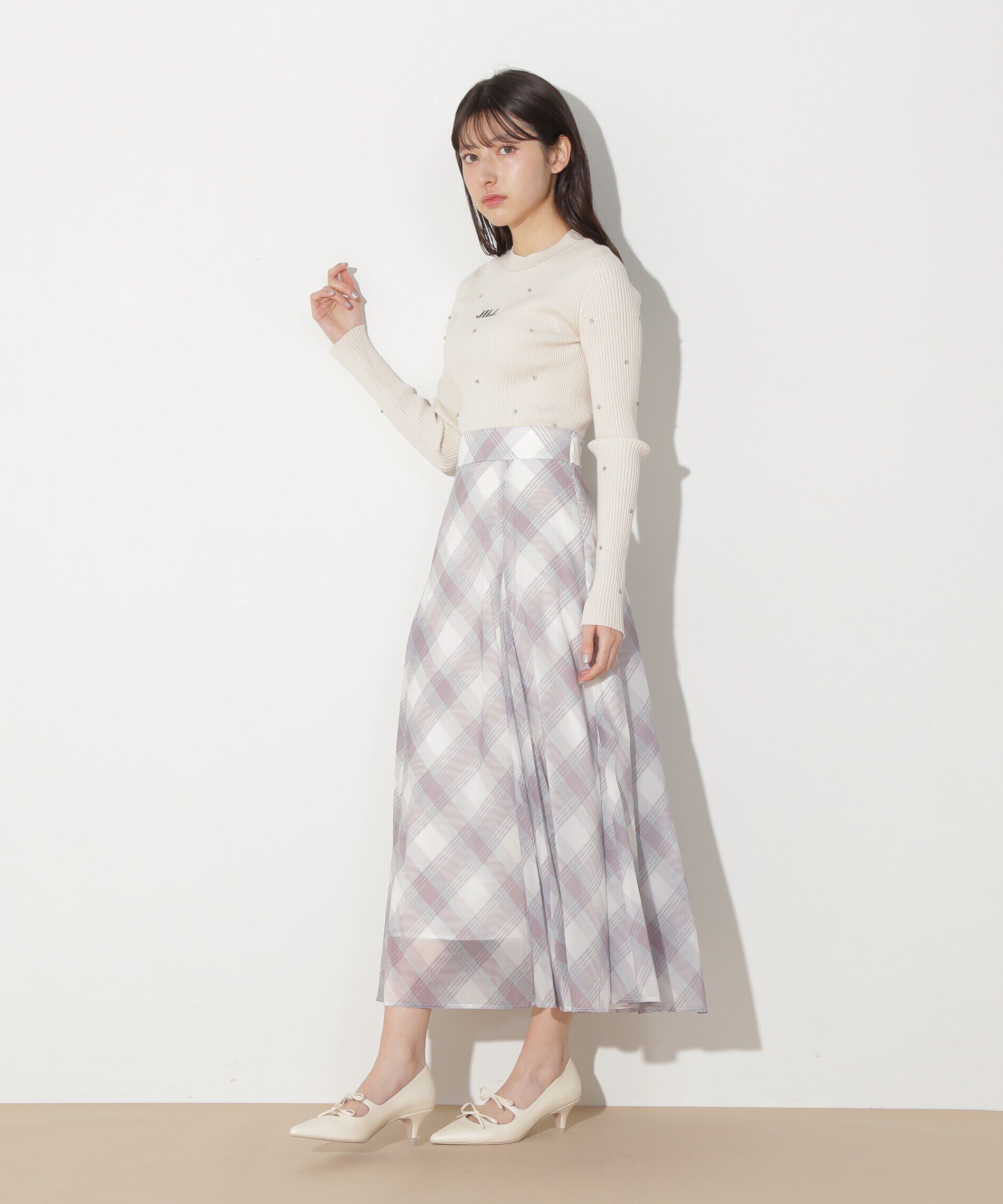  「ビジューコンパクトロゴニット」|ニット・セーター|