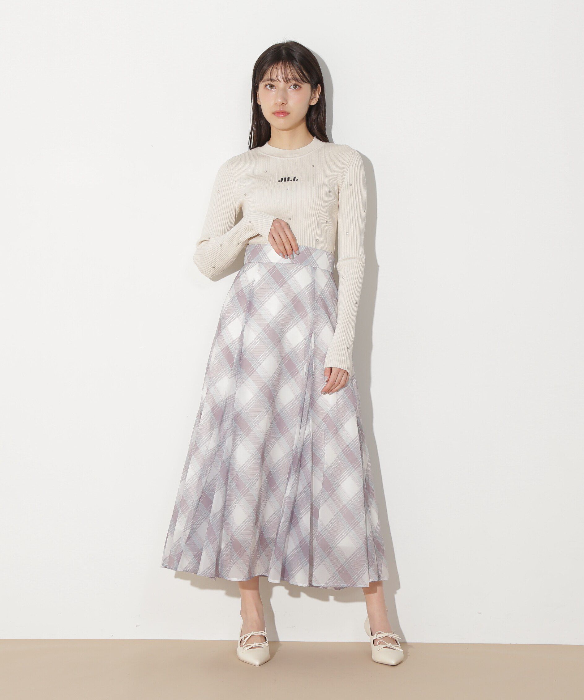  「ビジューコンパクトロゴニット」|ニット・セーター|