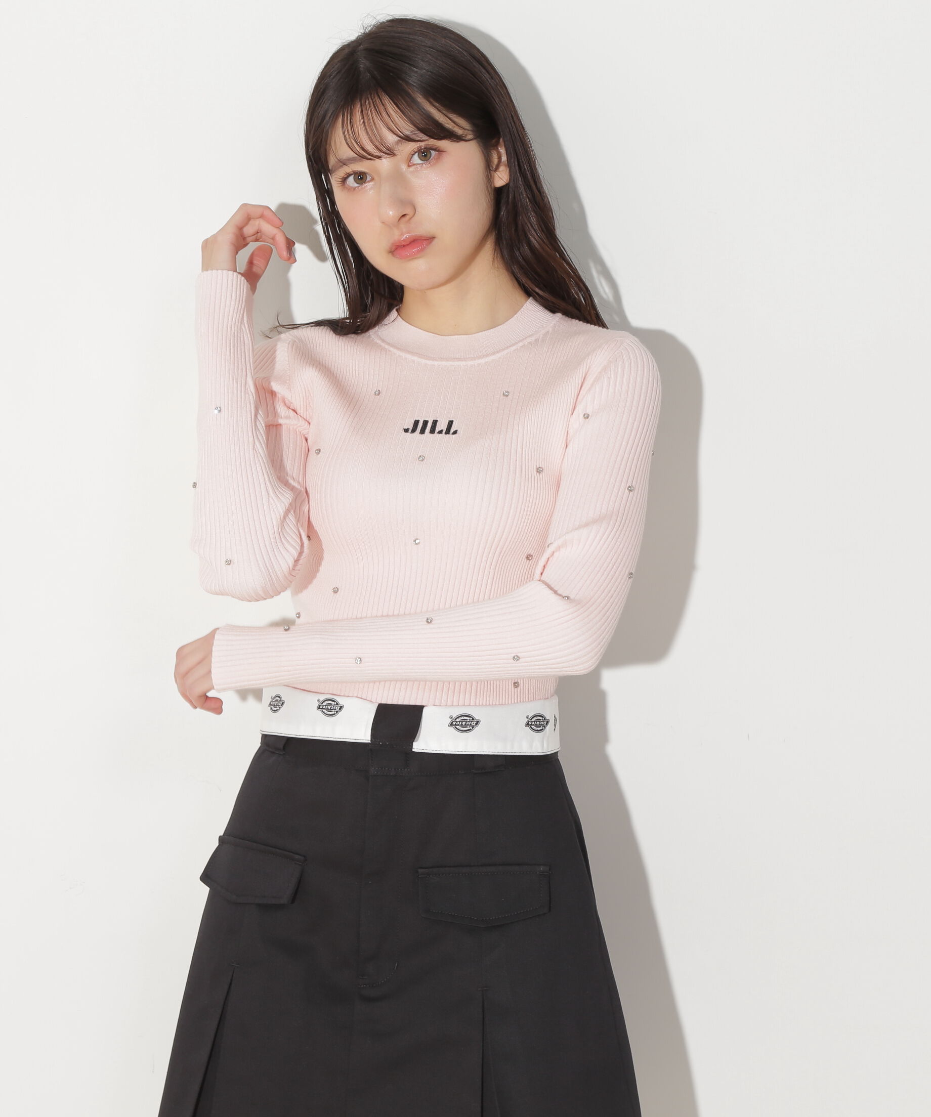  「ビジューコンパクトロゴニット」|ニット・セーター|