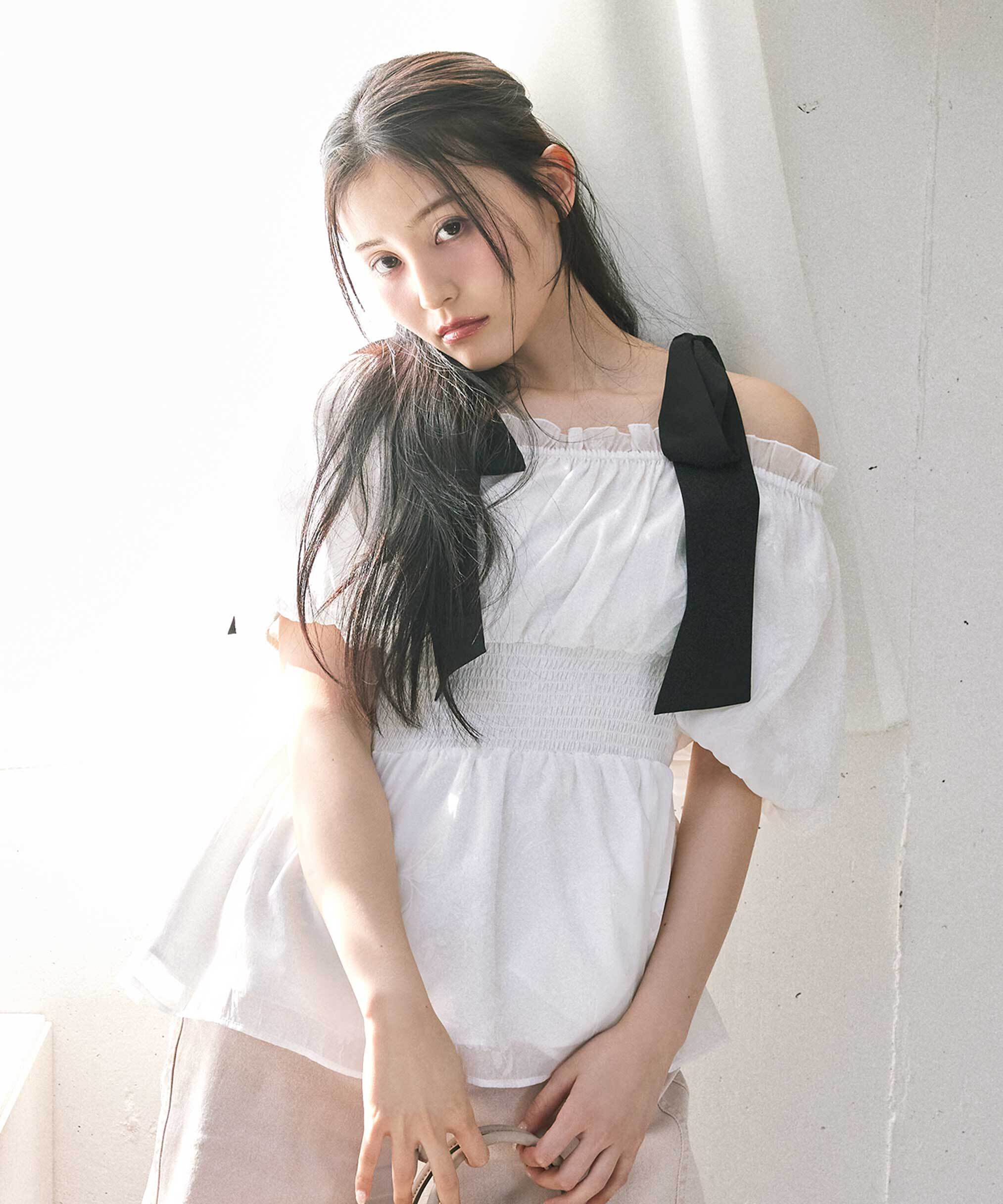  「リボンオフショルブラウス」|シャツ・ブラウス|