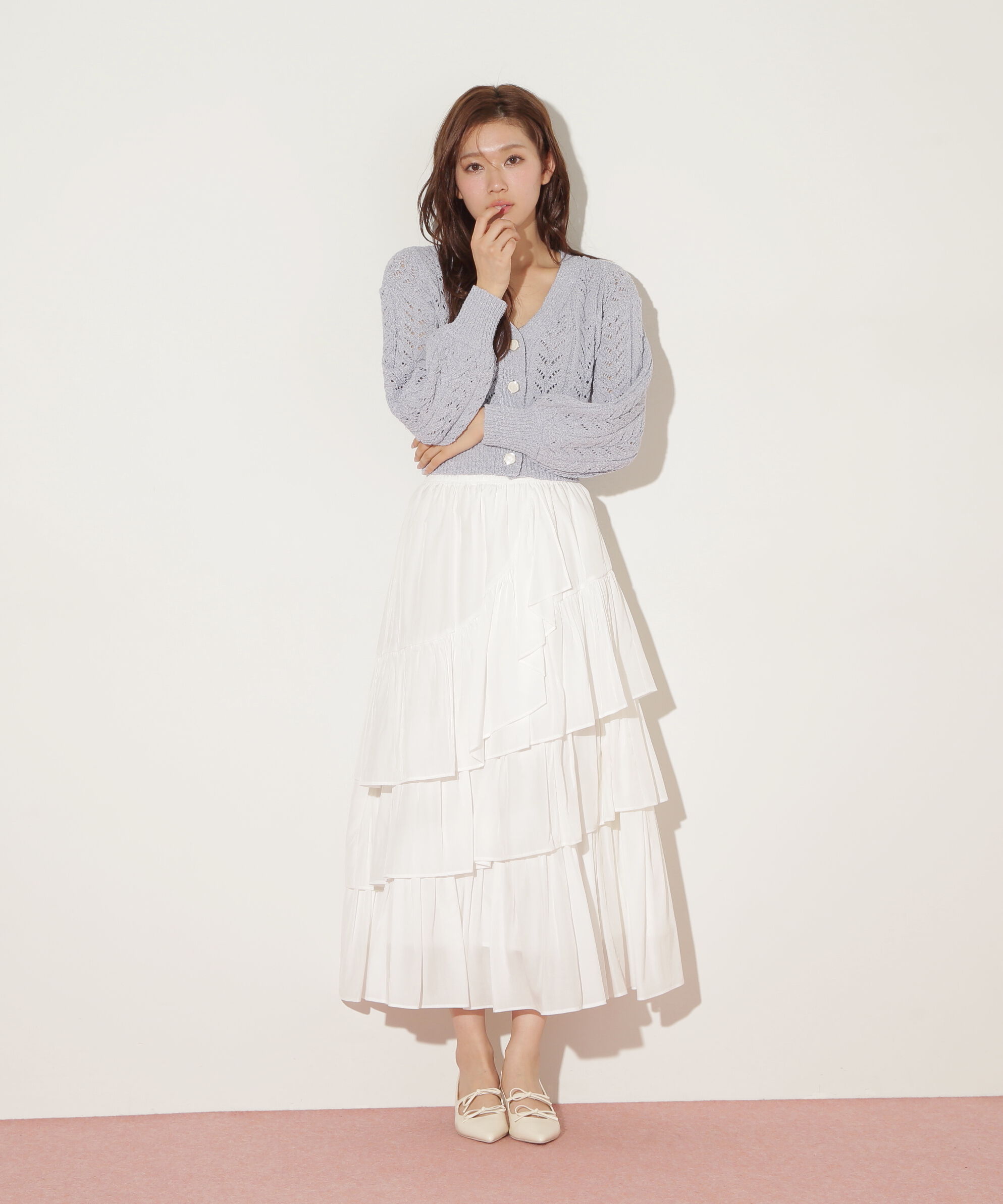  「ランダムティアードボリュームスカート」|スカート|