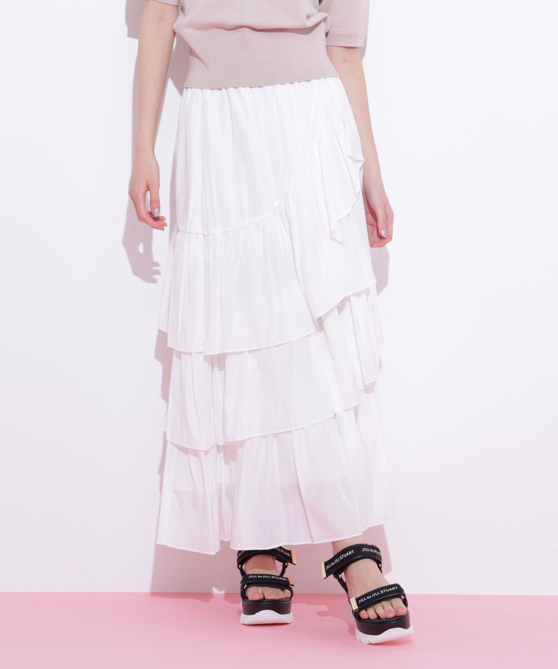  「ランダムティアードボリュームスカート」|スカート|