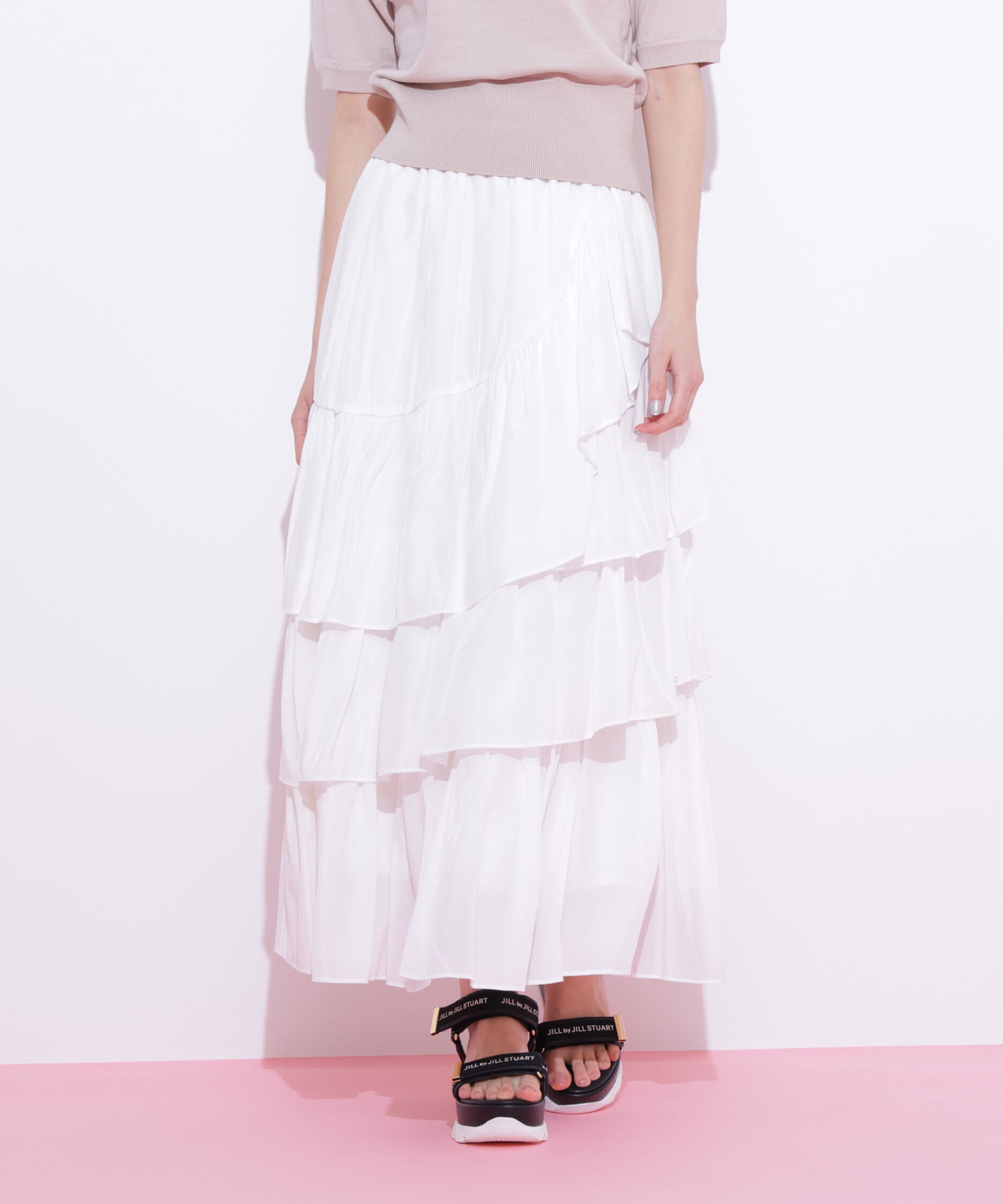  「ランダムティアードボリュームスカート」|スカート|