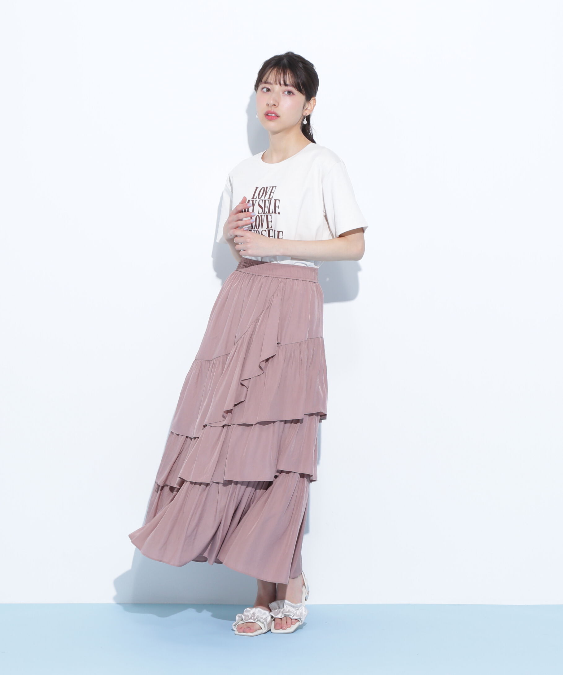  「ランダムティアードボリュームスカート」|スカート|