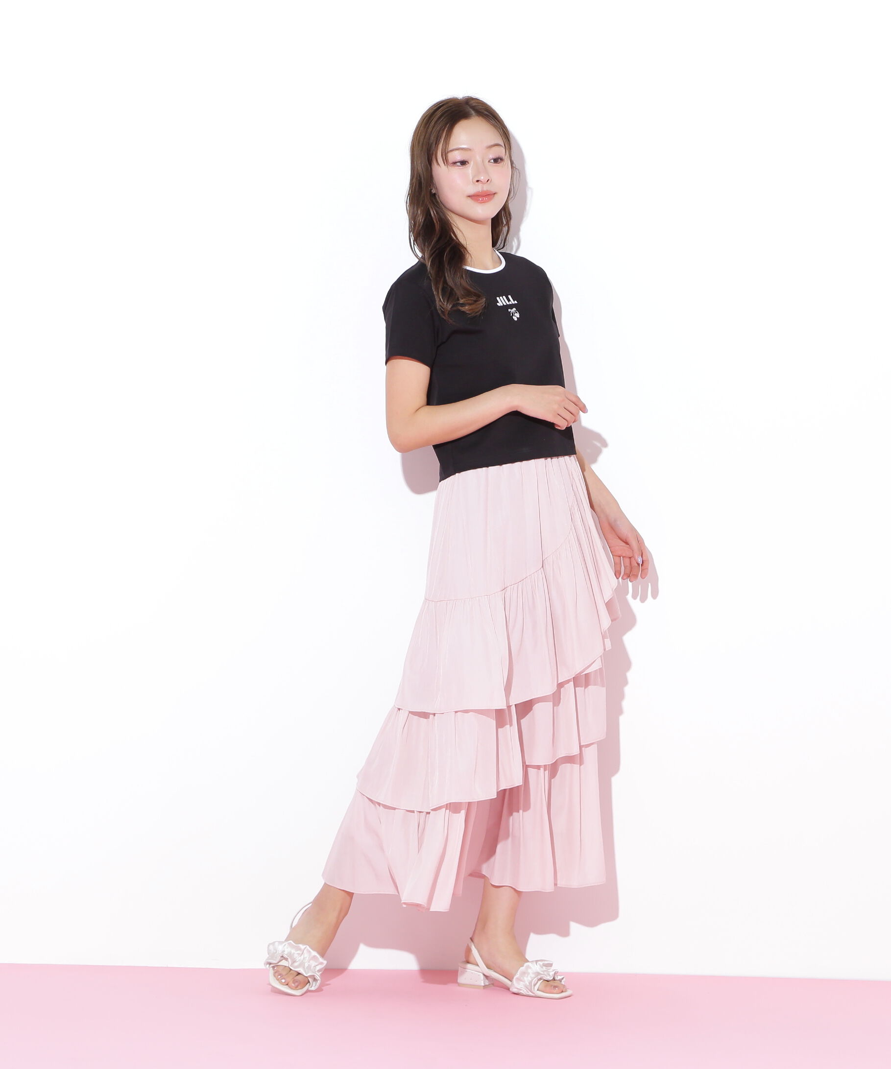  「ランダムティアードボリュームスカート」|スカート|