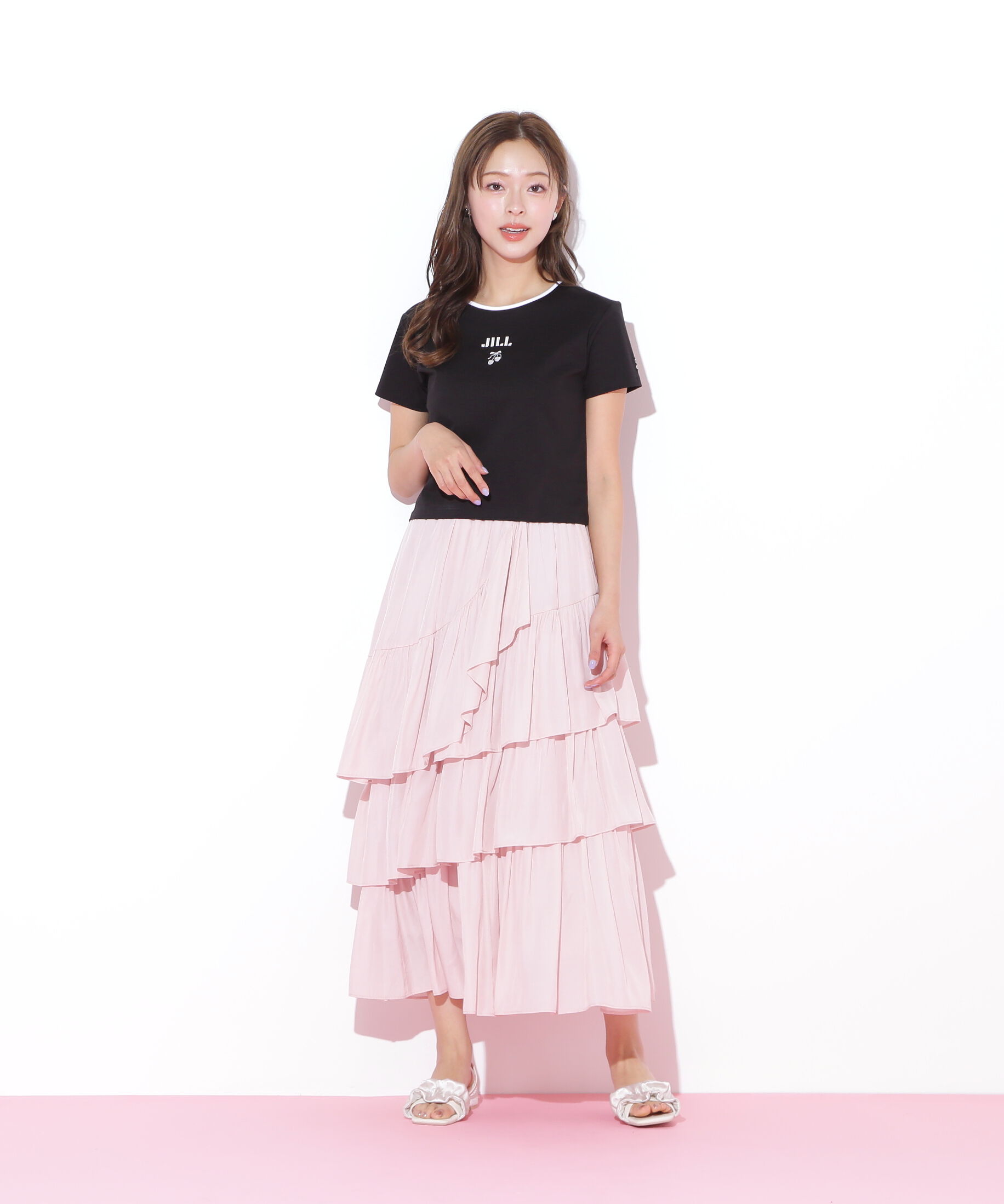  「ランダムティアードボリュームスカート」|スカート|