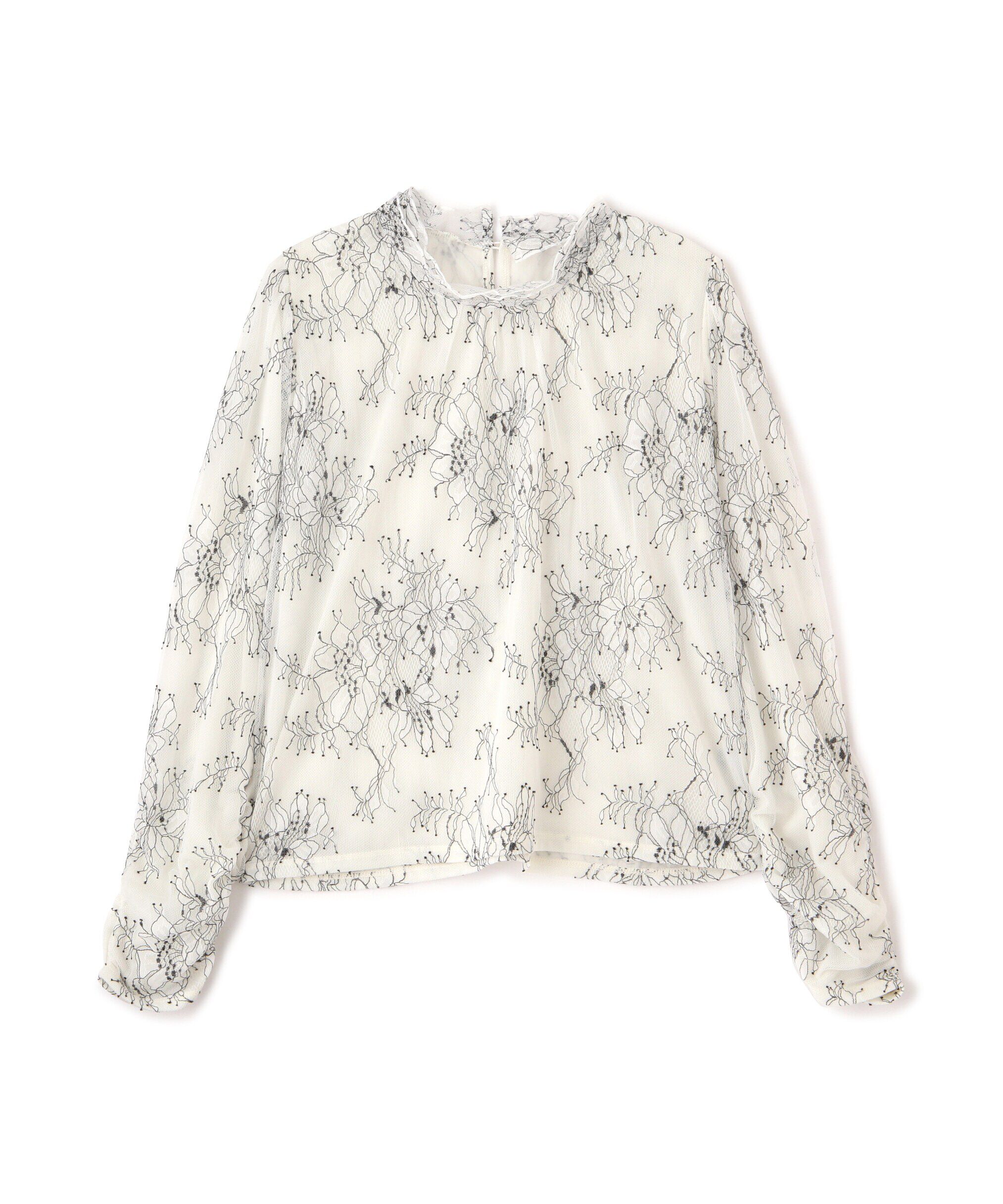  「ストレッチチュールレーストップス」|Tシャツ・カットソー|