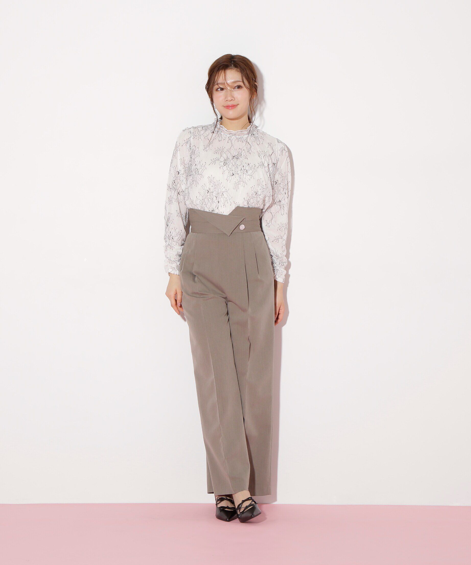  「ストレッチチュールレーストップス」|Tシャツ・カットソー|