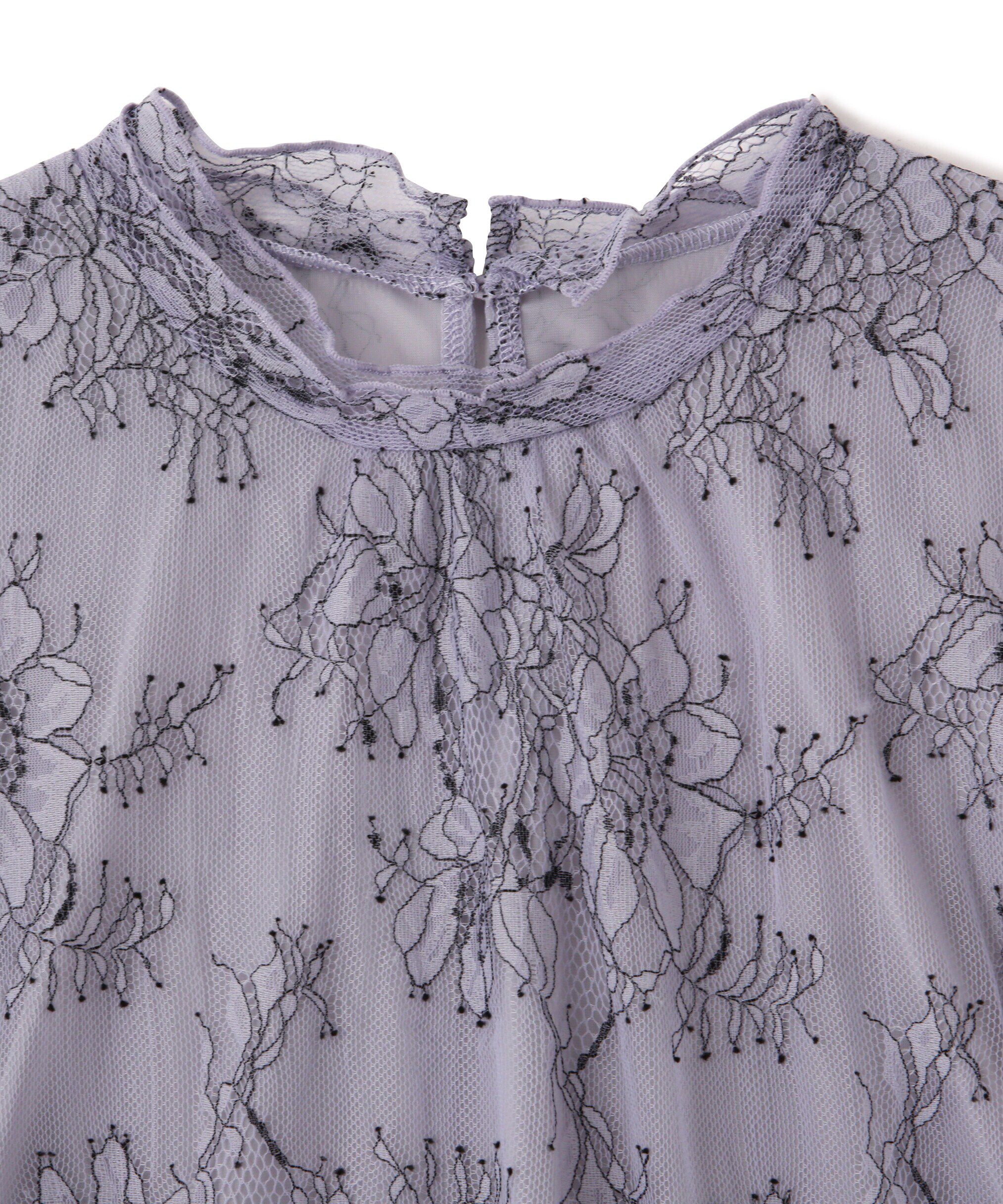  「ストレッチチュールレーストップス」|Tシャツ・カットソー|