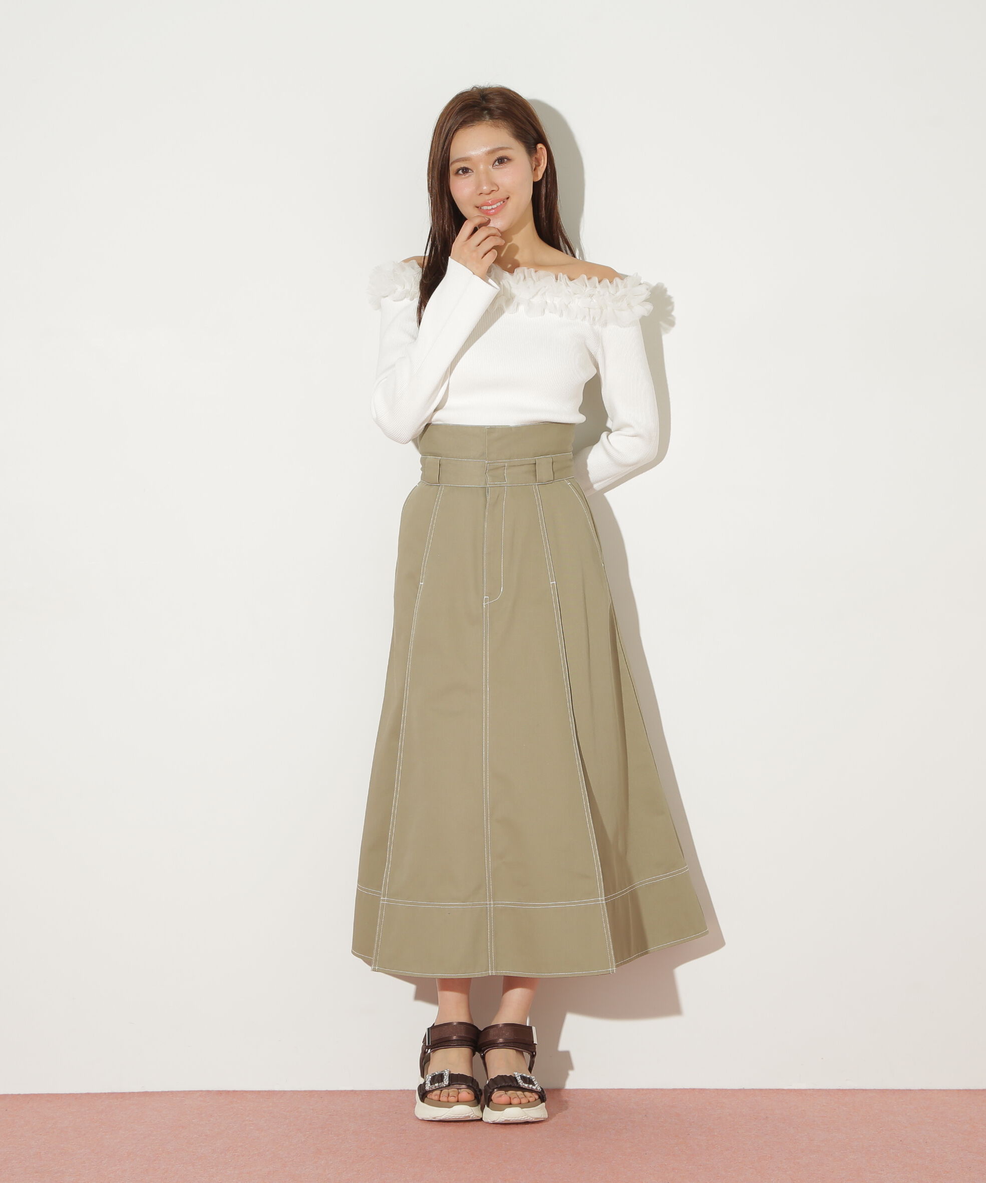  「「Dickies &times; JILL by JILL STUART」別注ステッチロングスカート」|スカート|